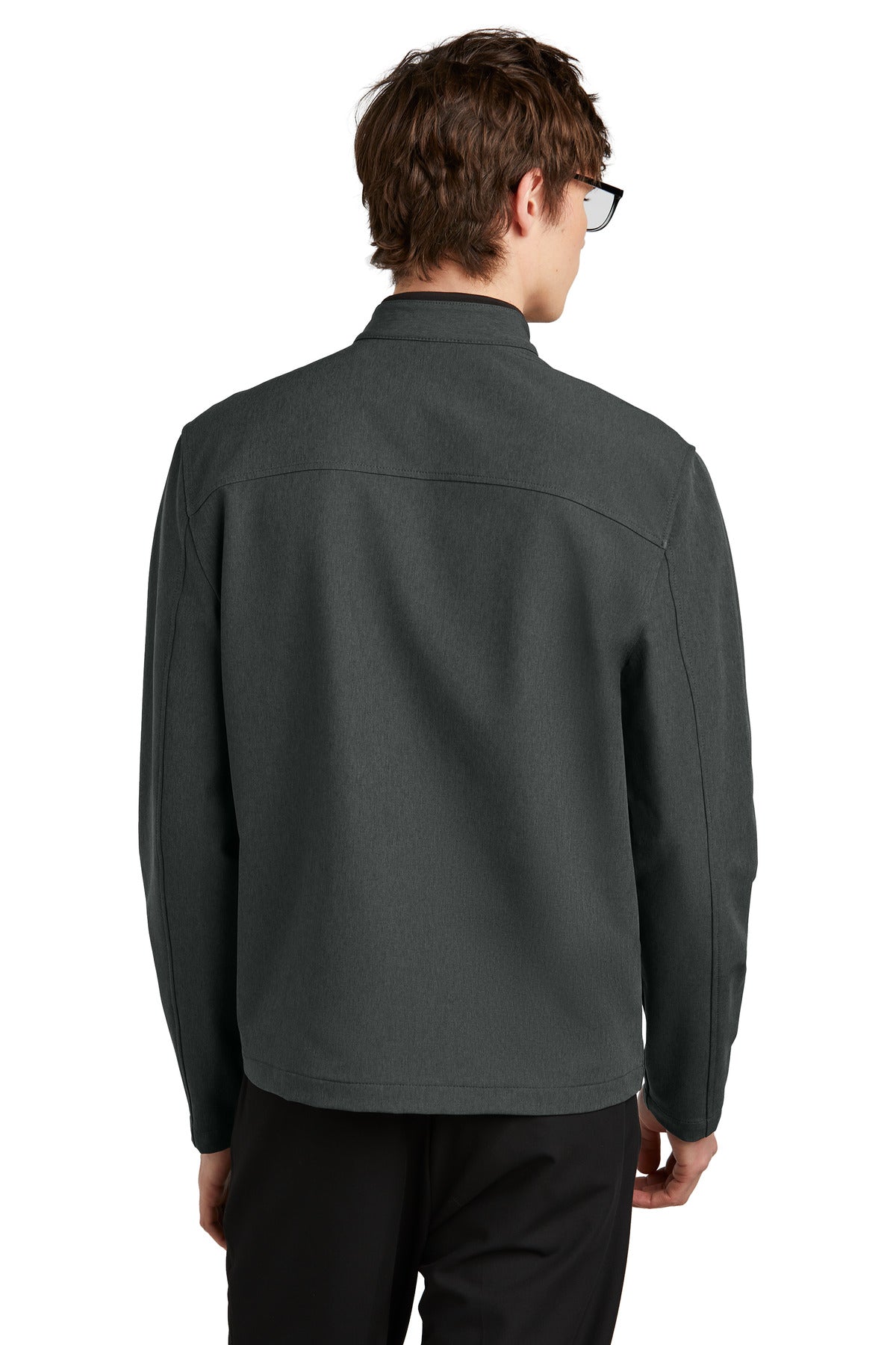 Mercer+Mettle Stretch Soft Shell Jacket MM7102 - Anchor Grey Heather - back
