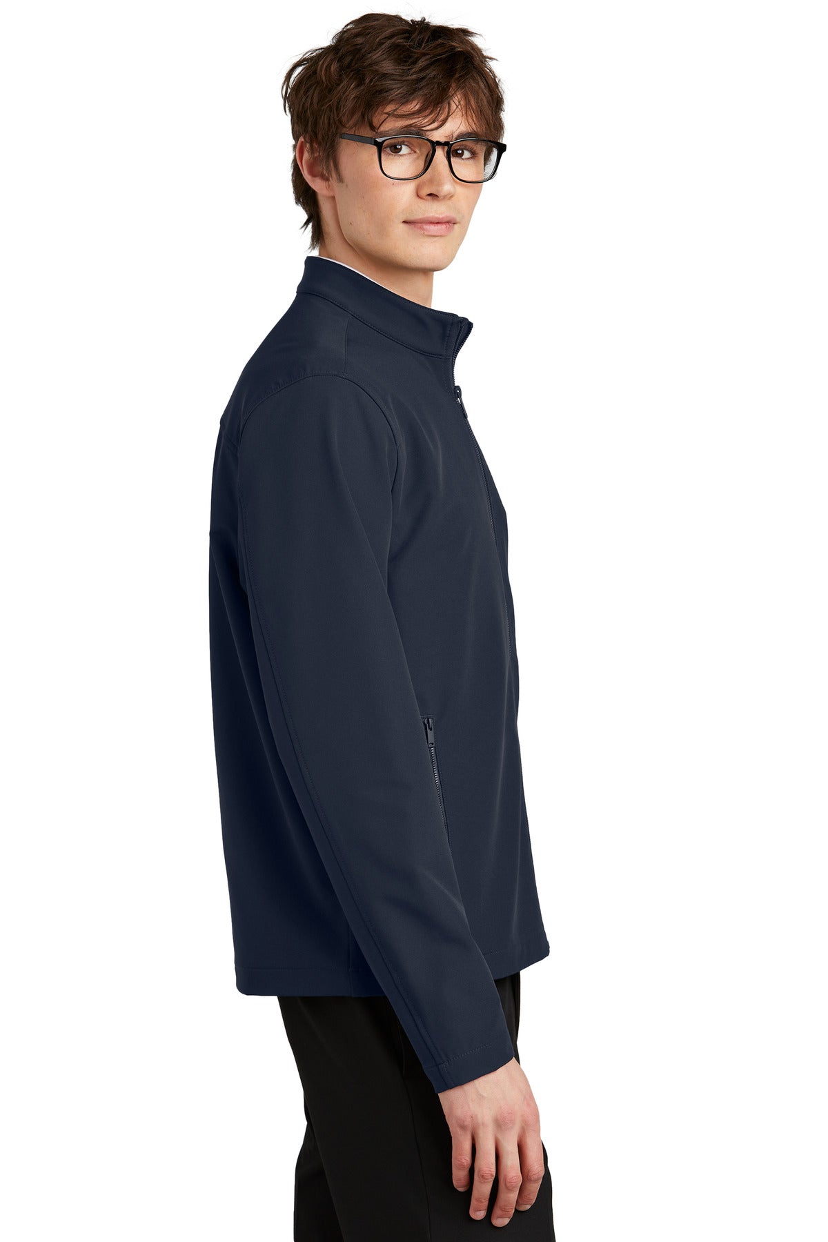 Mercer+Mettle Stretch Soft Shell Jacket MM7102 - Night Navy - side