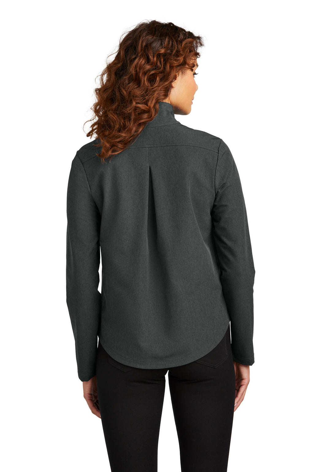 Mercer+Mettle Women's Stretch Soft Shell Jacket MM7103 - Anchor Grey Heather - back