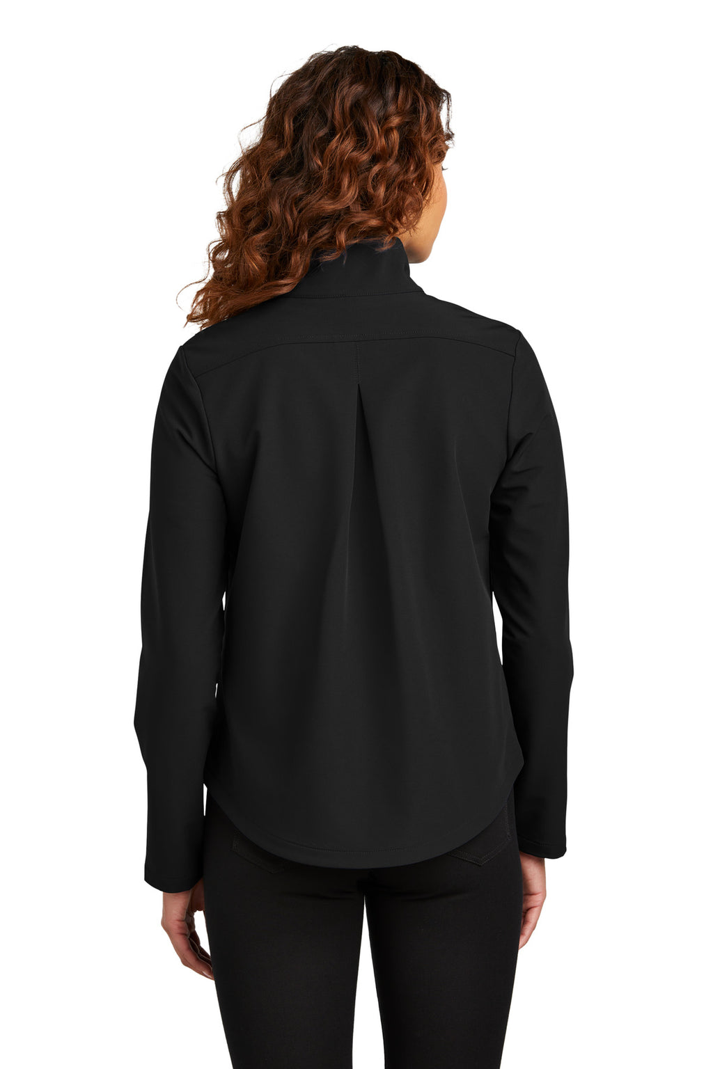 Mercer+Mettle Women's Stretch Soft Shell Jacket MM7103 - Deep Black - back
