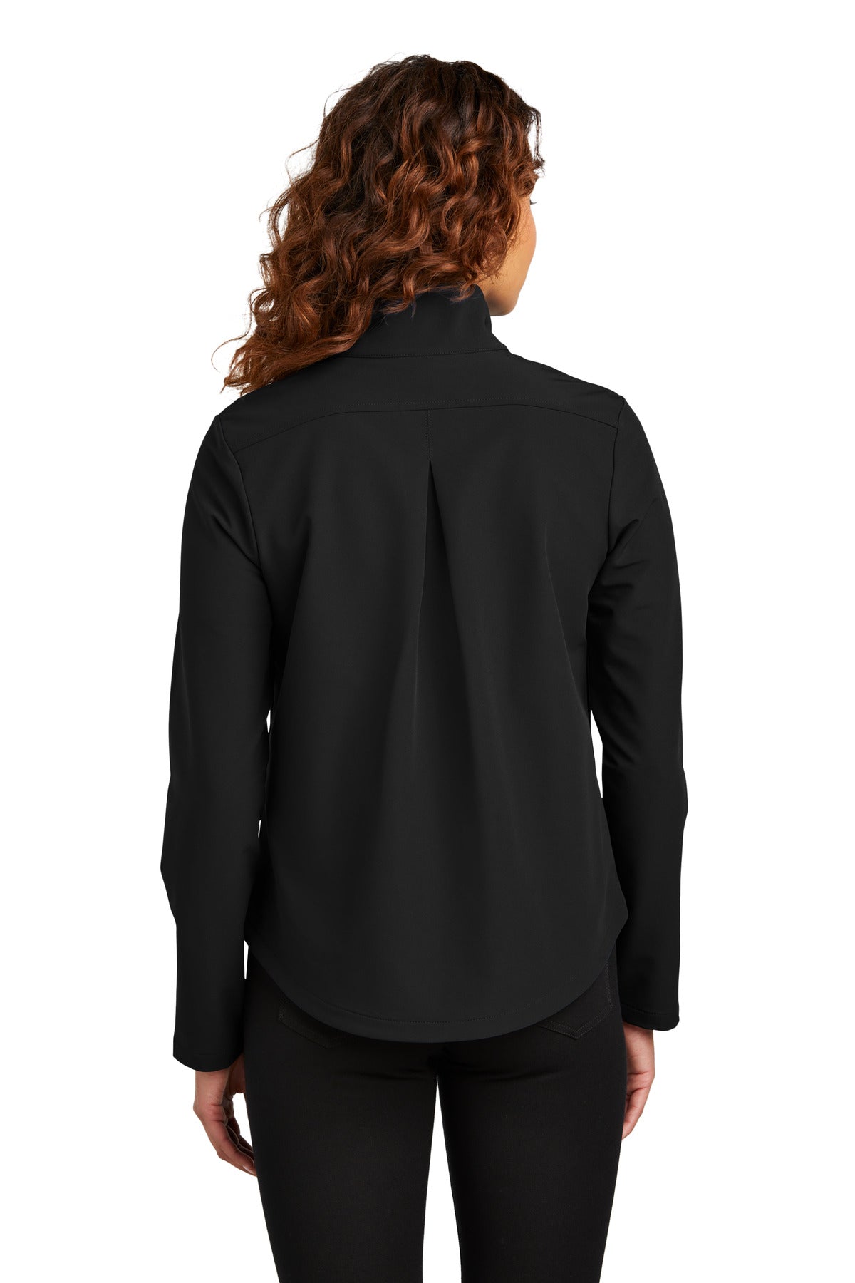 Mercer+Mettle Women's Stretch Soft Shell Jacket MM7103 - Deep Black - back