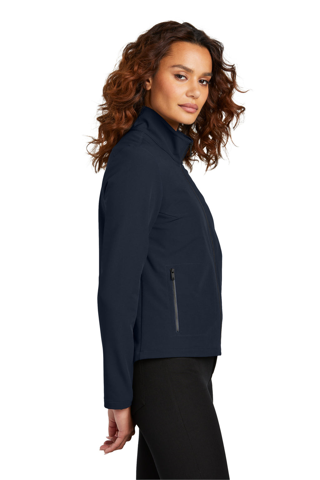 Mercer+Mettle Women's Stretch Soft Shell Jacket MM7103 - Night Navy - side
