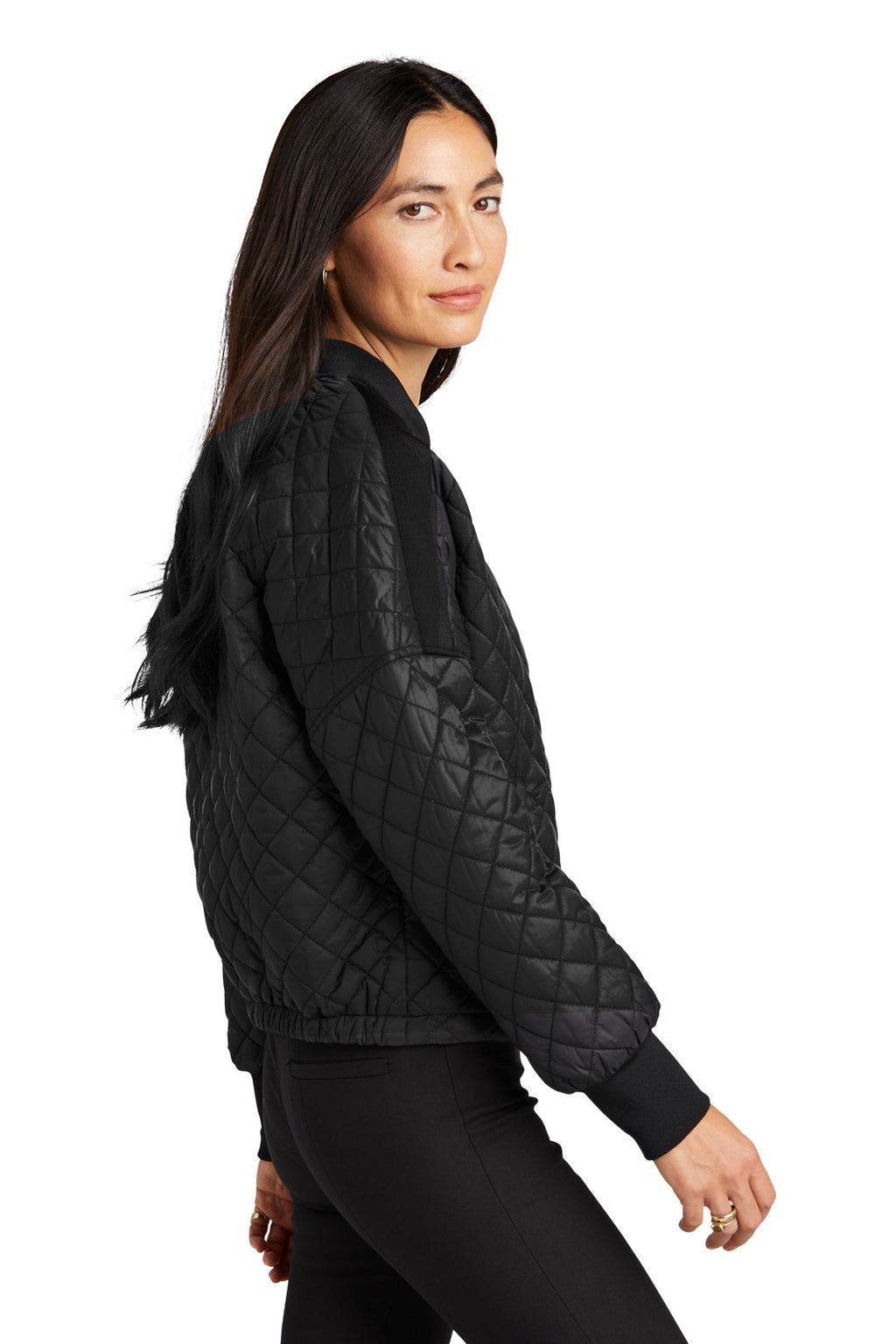 Mercer+Mettle Women's Boxy Quilted Jacket MM7201 - Deep Black - side