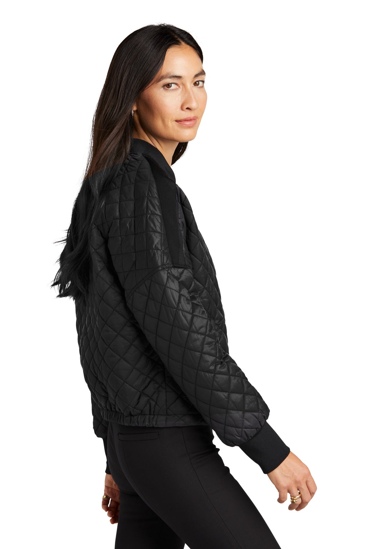 Mercer+Mettle Women's Boxy Quilted Jacket MM7201 - Deep Black - side
