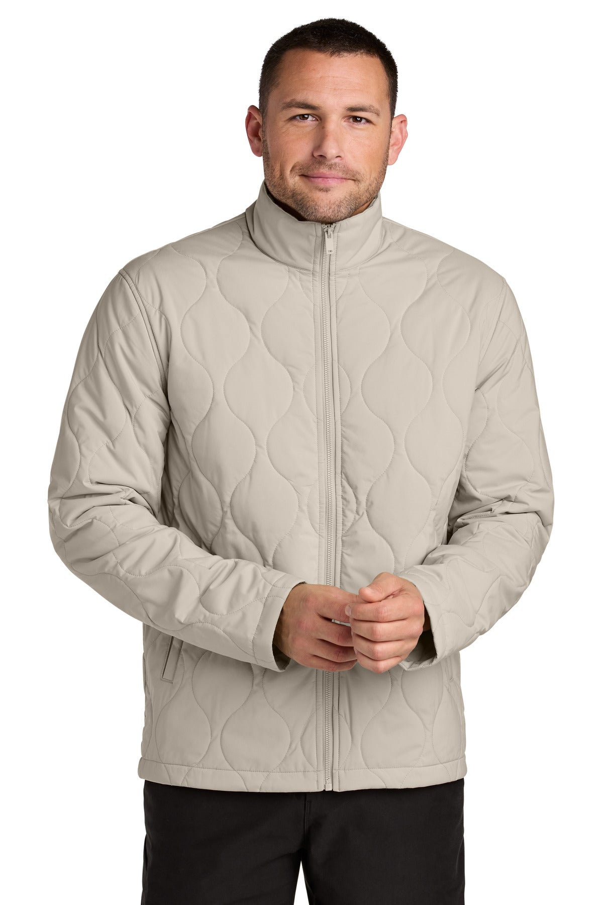Mercer+Mettle Quilted Liner Jacket MM7202 - Almond - front