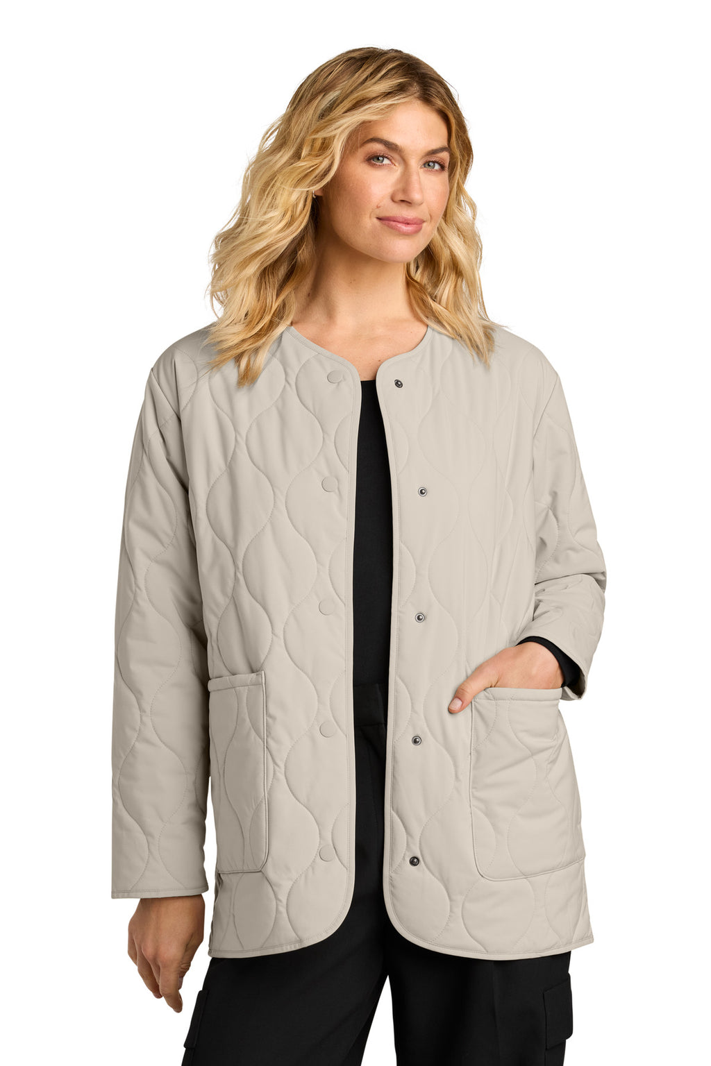 Mercer+Mettle Women's Quilted Liner Jacket MM7203 - Almond - front
