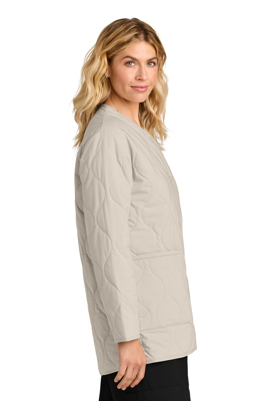 Mercer+Mettle Women's Quilted Liner Jacket MM7203 - Almond - side