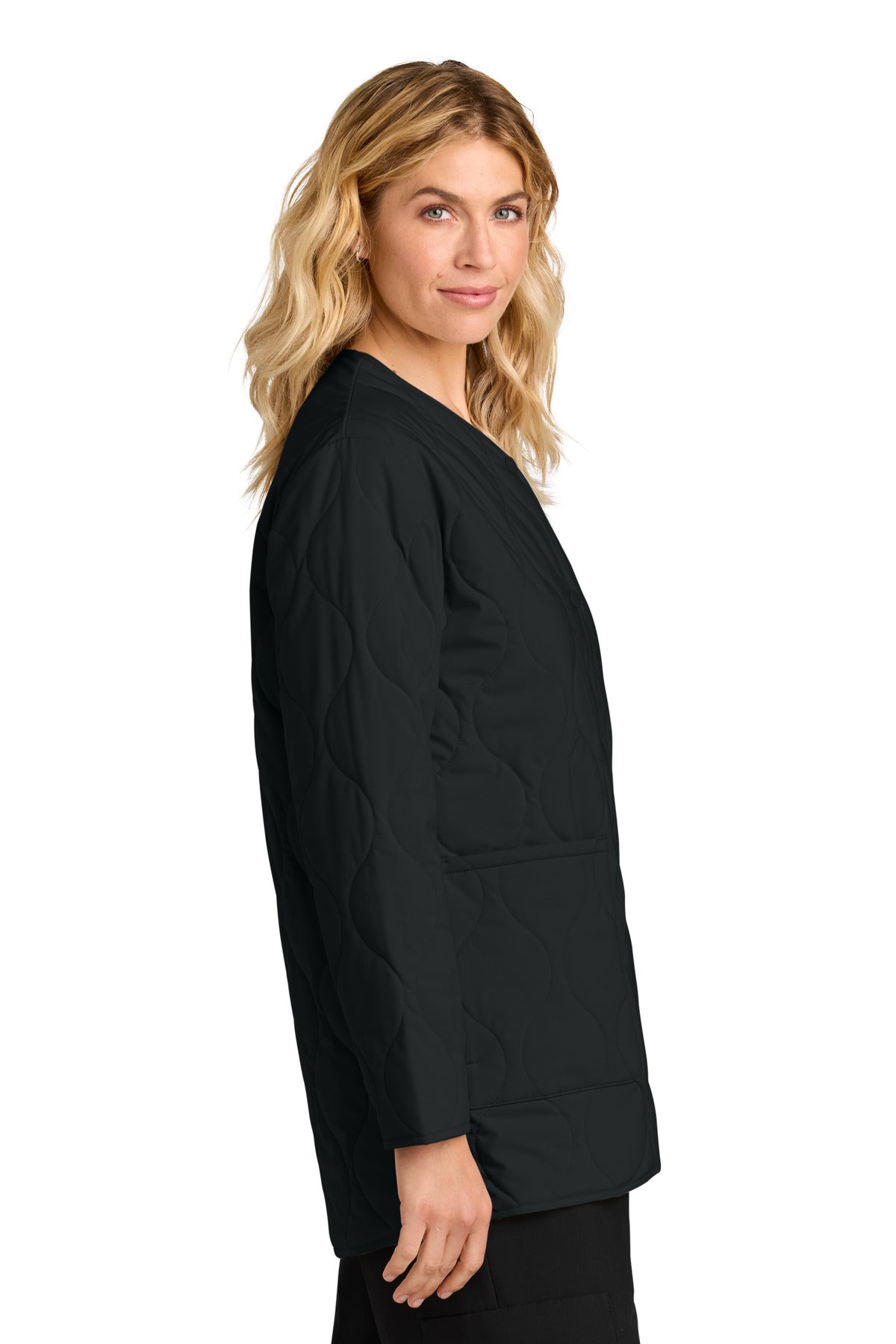 Mercer+Mettle Women's Quilted Liner Jacket MM7203 - Deep Black - side