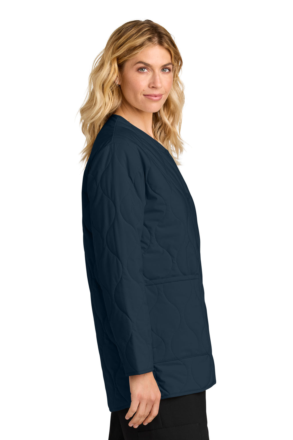 Mercer+Mettle Women's Quilted Liner Jacket MM7203 - Night Navy - side