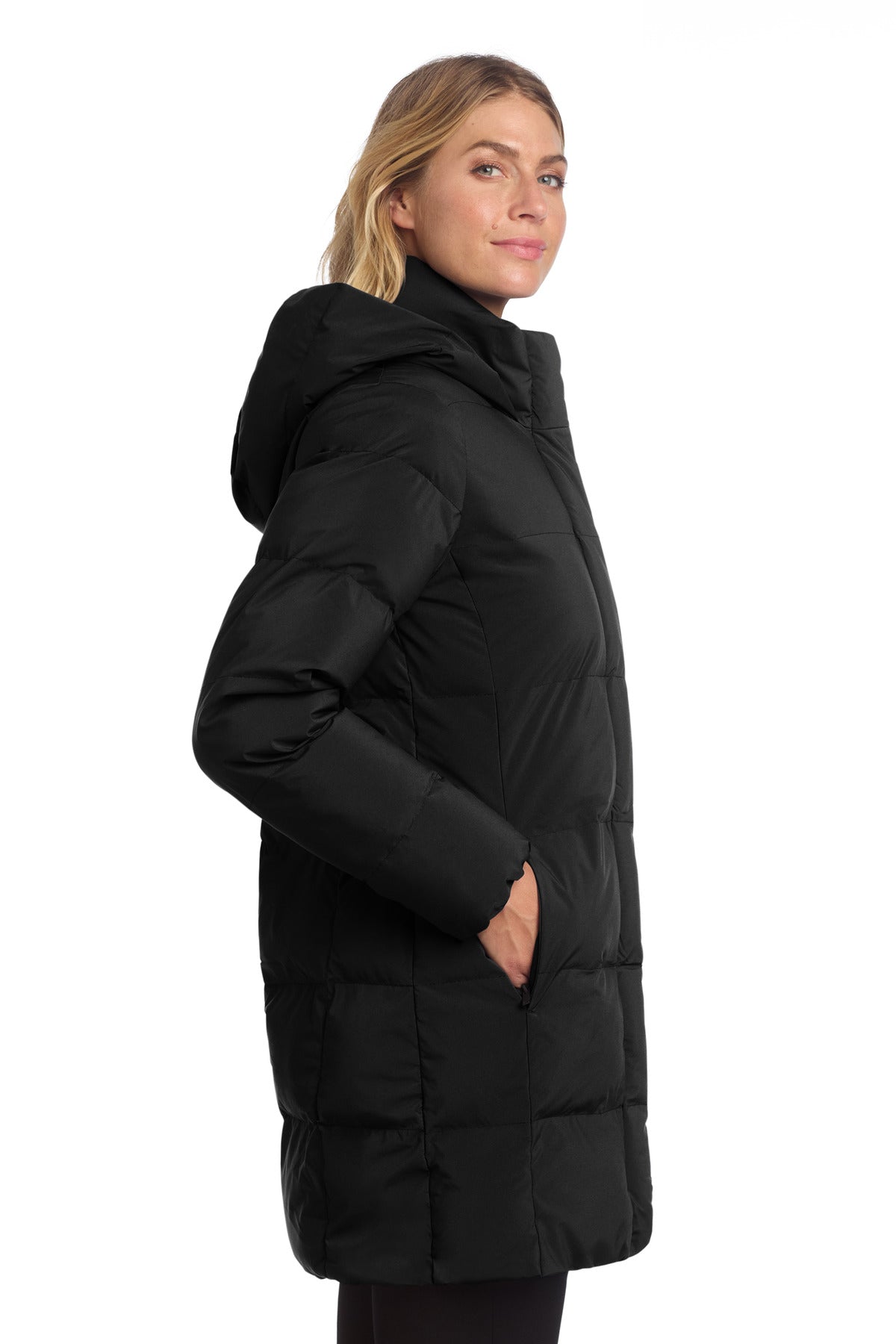 Mercer+Mettle Women's Puffy Parka MM7213 - Deep Black - side