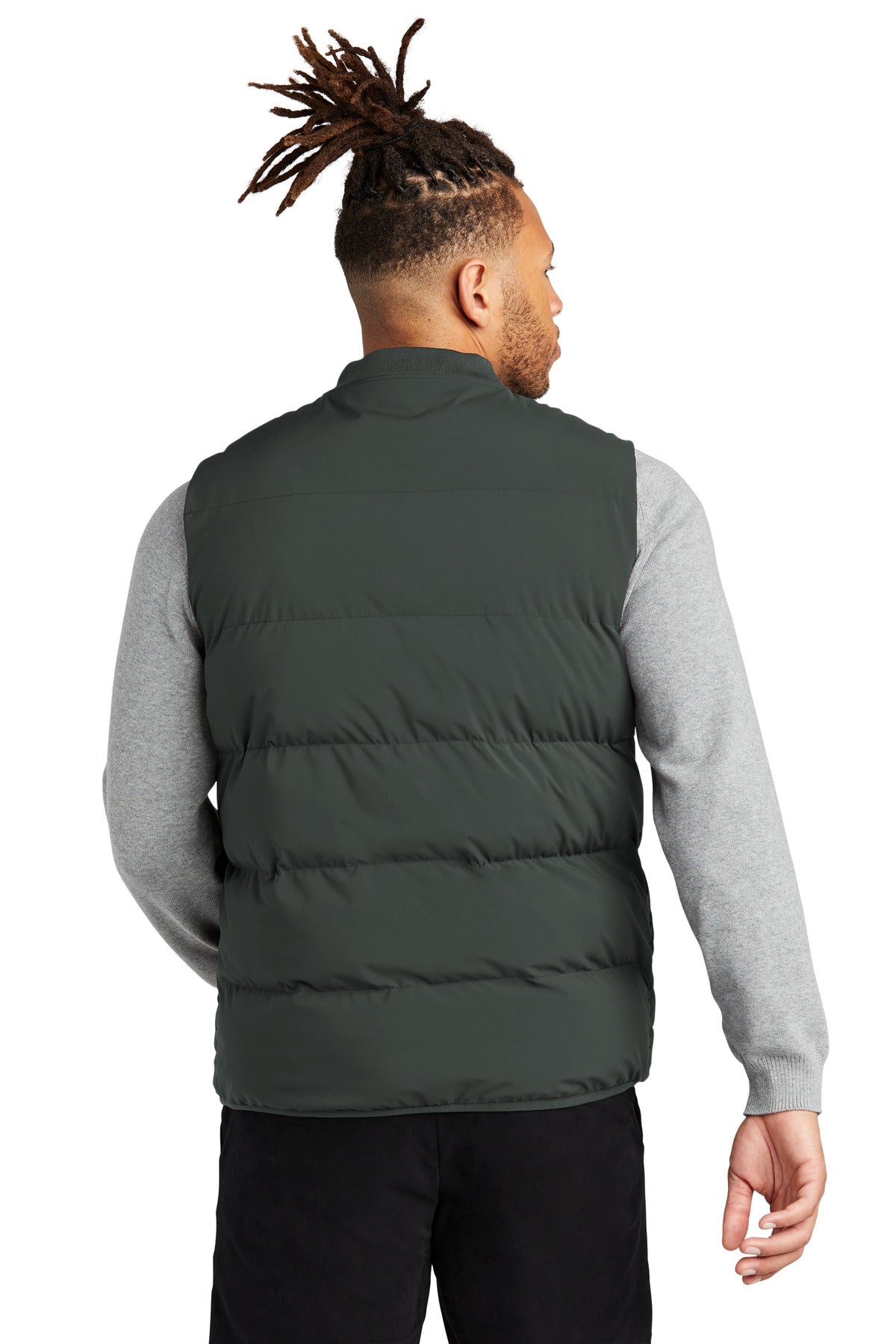 Mercer+Mettle Puffy Vest MM7214 - Anchor Grey - back
