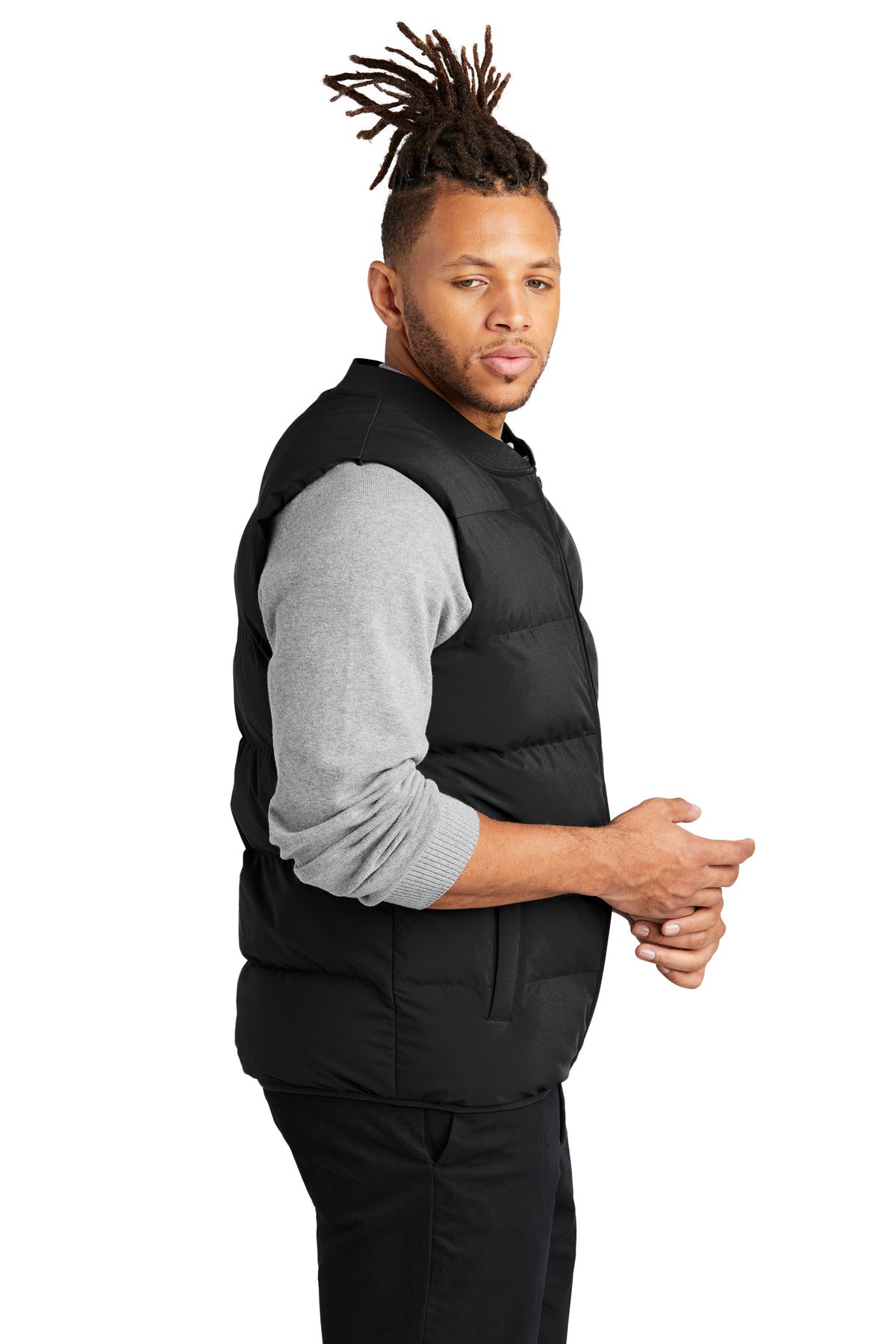 Mercer+Mettle Puffy Vest MM7214 - Deep Black - side