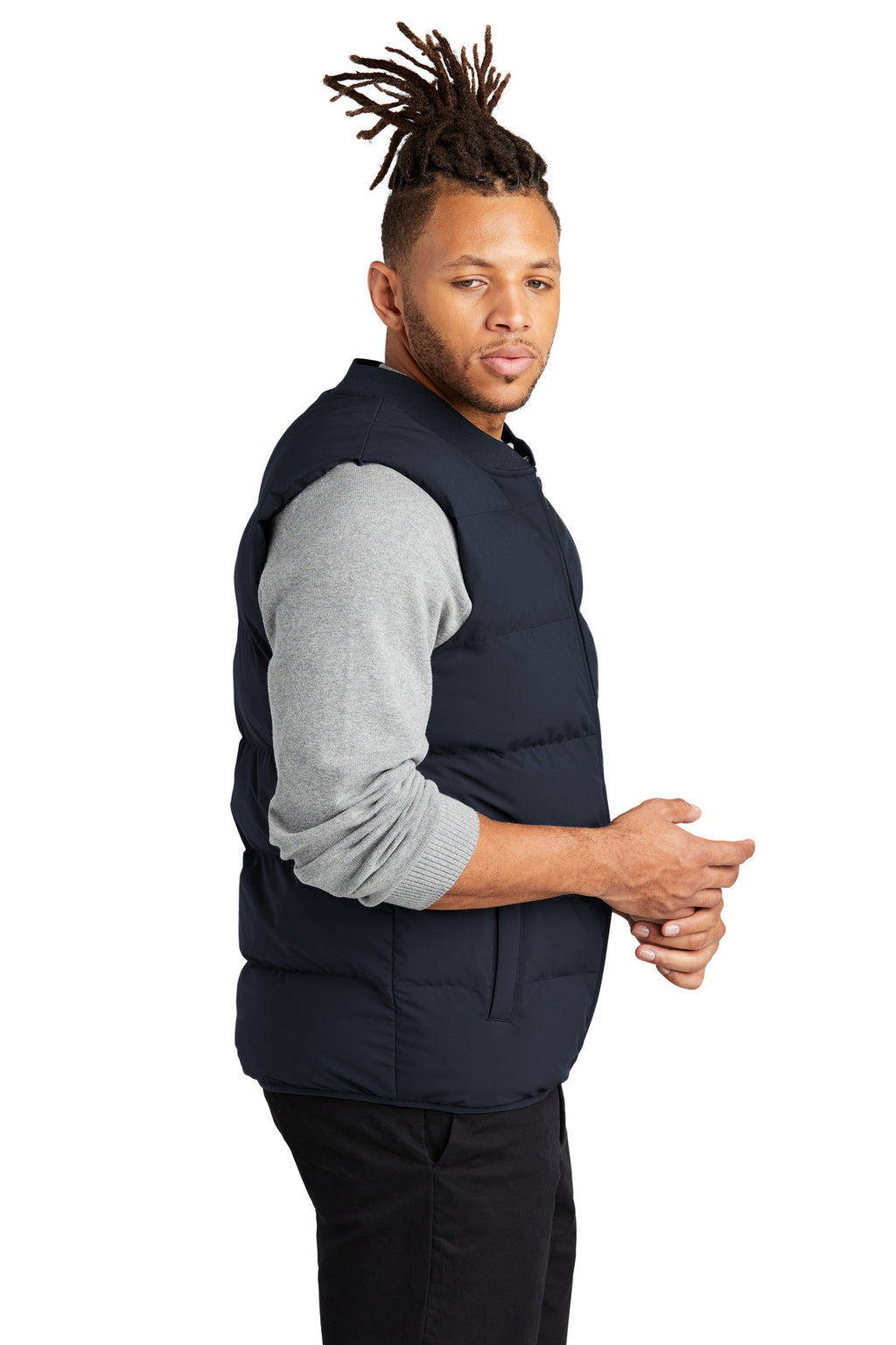 Mercer+Mettle Puffy Vest MM7214 - Night Navy - side