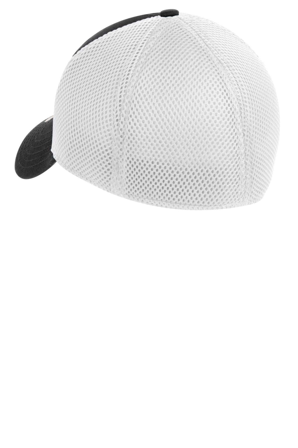 New Era - Stretch Mesh Cap. NE1020 - Black/ White - back