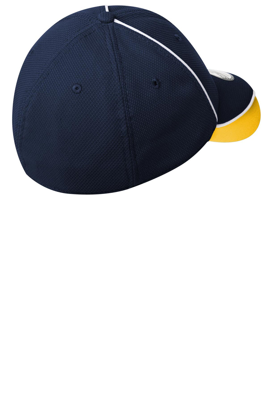 DISCONTINUED New Era - Contrast Piped BP Performance Cap. NE1050 - Deep Navy/Gold - back