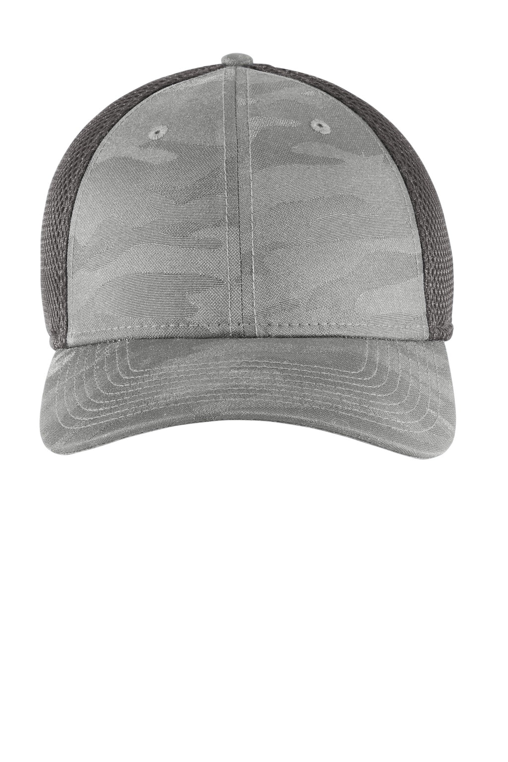 New Era Tonal Camo Stretch Tech Mesh Cap NE1091 - Rainstorm Grey Camo/ Graphite - front