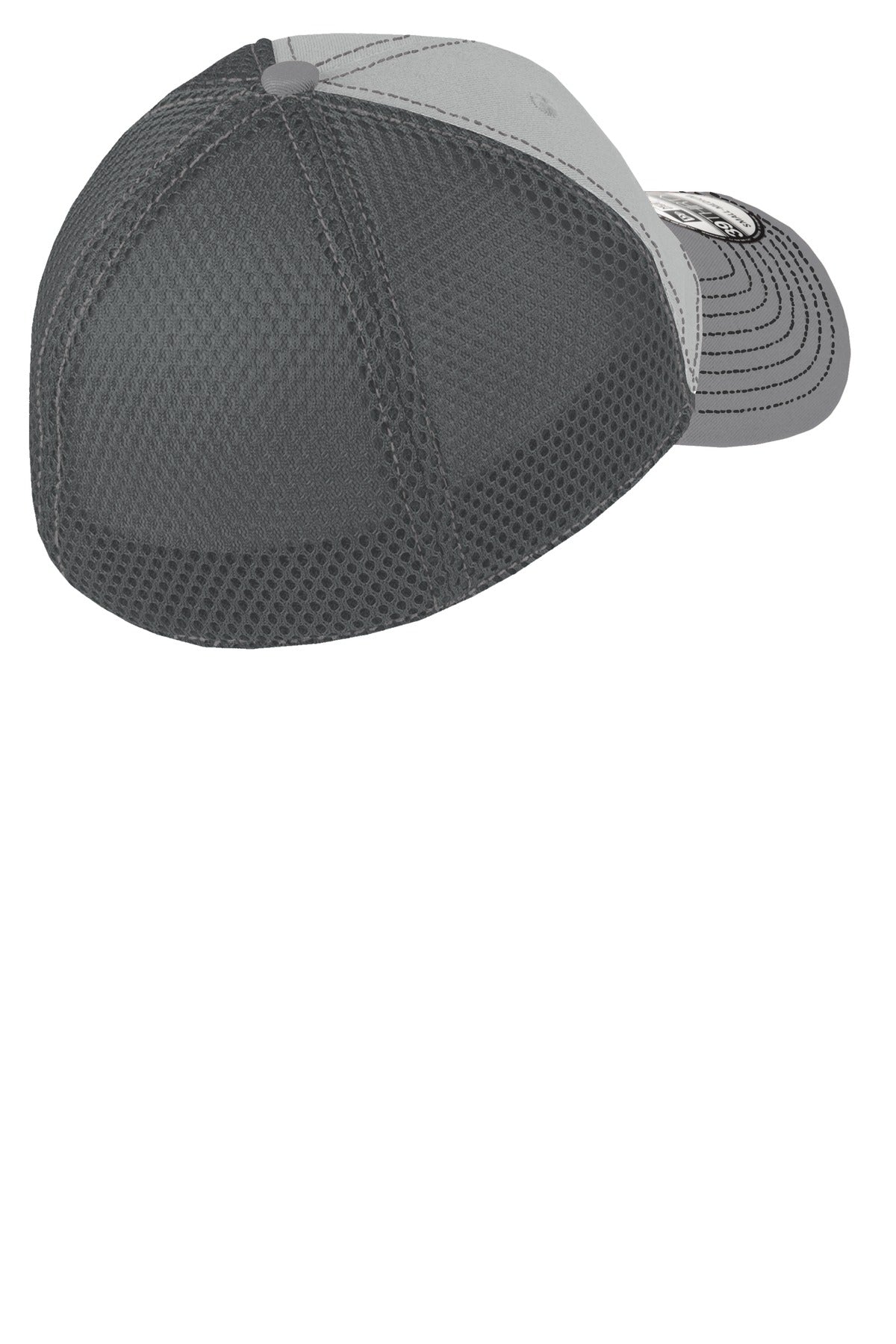 New Era - Stretch Mesh Contrast Stitch Cap. NE1120 - Grey/ Steel/ Graphite - back
