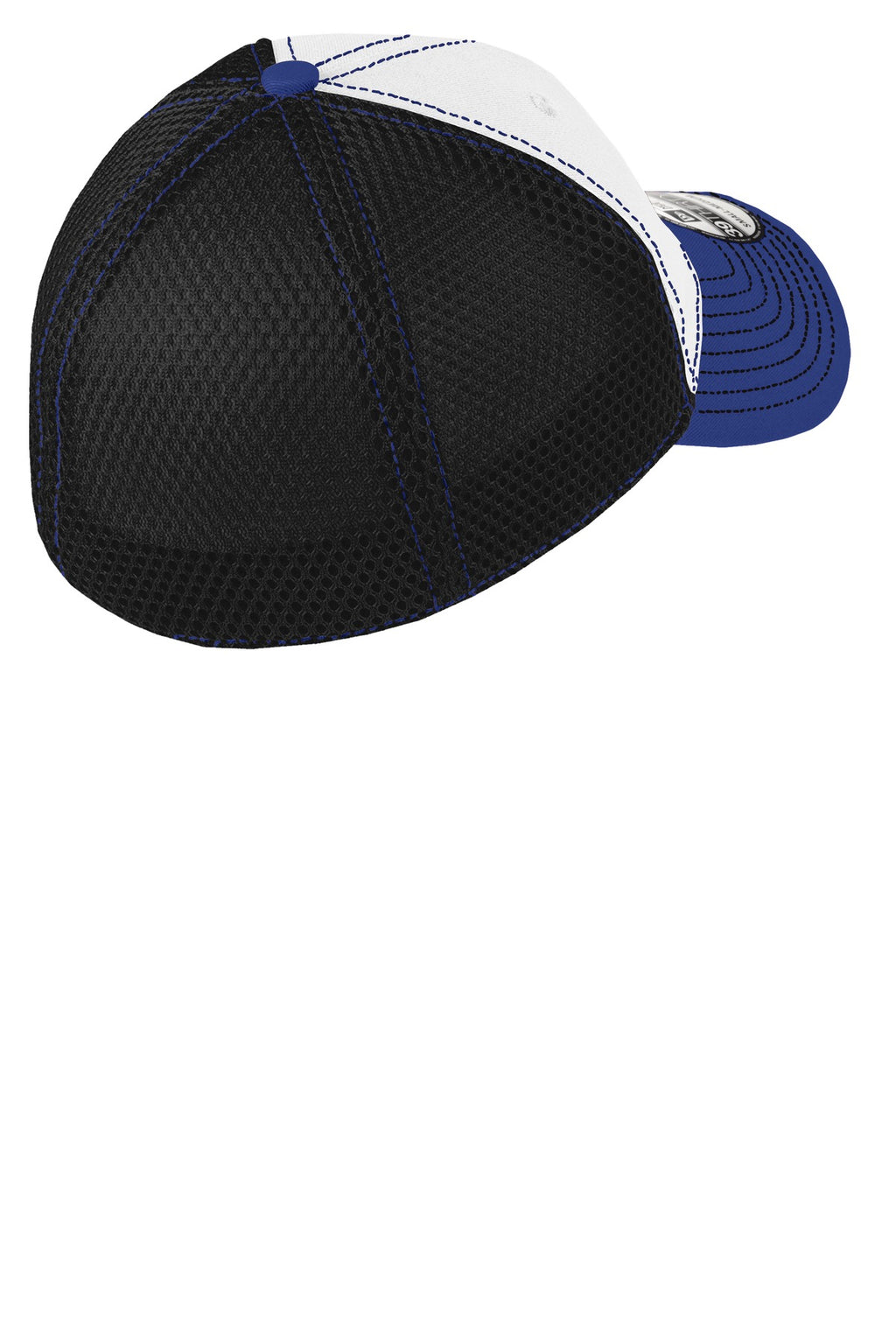 New Era - Stretch Mesh Contrast Stitch Cap. NE1120 - White/ Royal/ Black - back