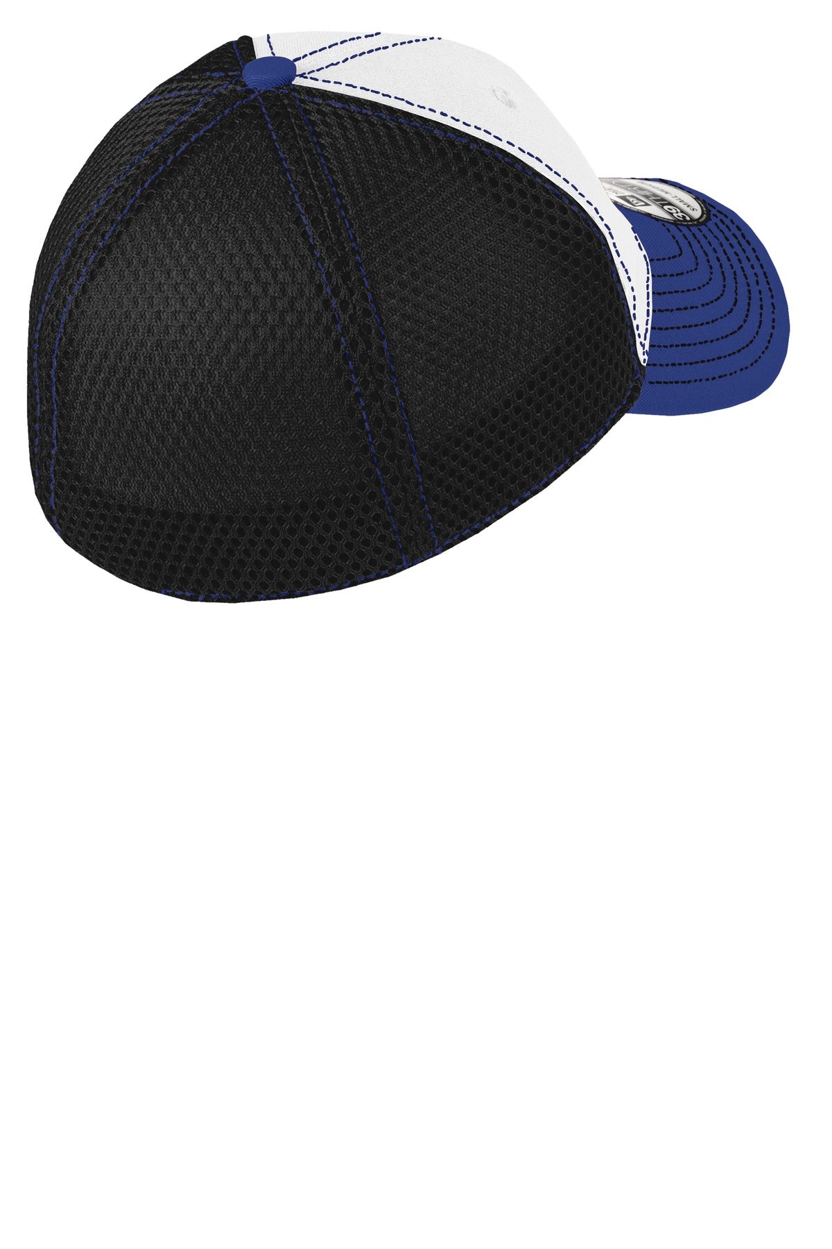 New Era - Stretch Mesh Contrast Stitch Cap. NE1120 - White/ Royal/ Black - back