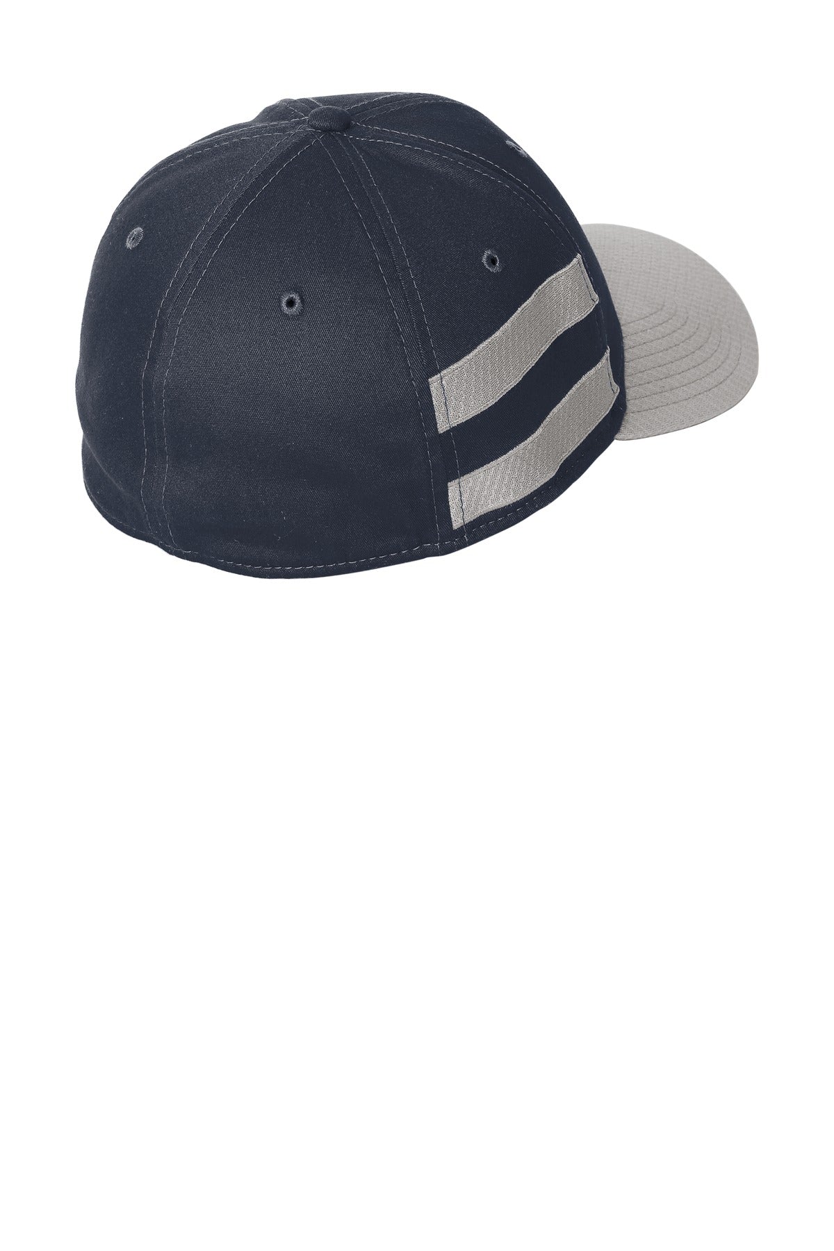 DISCONTINUED New Era Stretch Cotton Striped Cap NE1122 - Deep Navy/ Grey - back