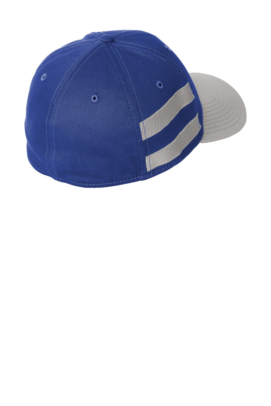 DISCONTINUED New Era Stretch Cotton Striped Cap NE1122 - Royal/ Grey - back