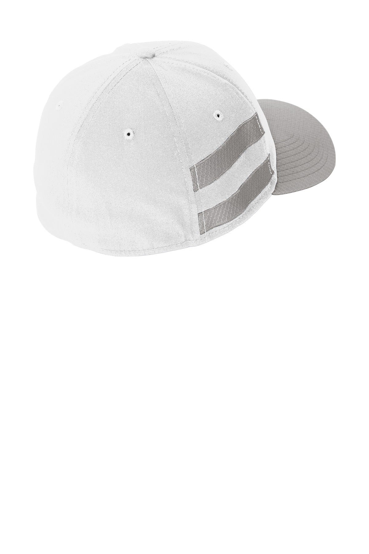 DISCONTINUED New Era Stretch Cotton Striped Cap NE1122 - White/ Grey - back
