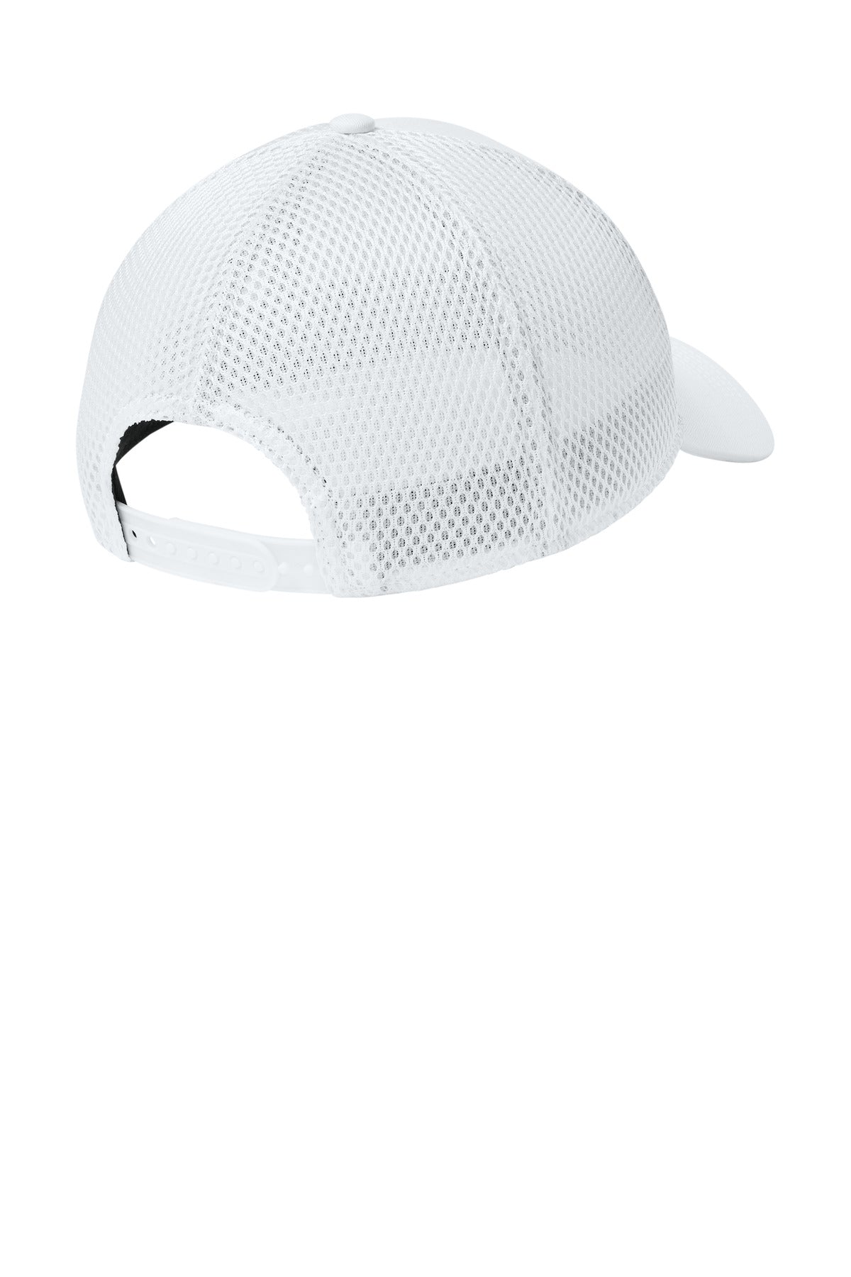 New Era Snapback Contrast Front Mesh Cap. NE204 - Flag White/ White - back