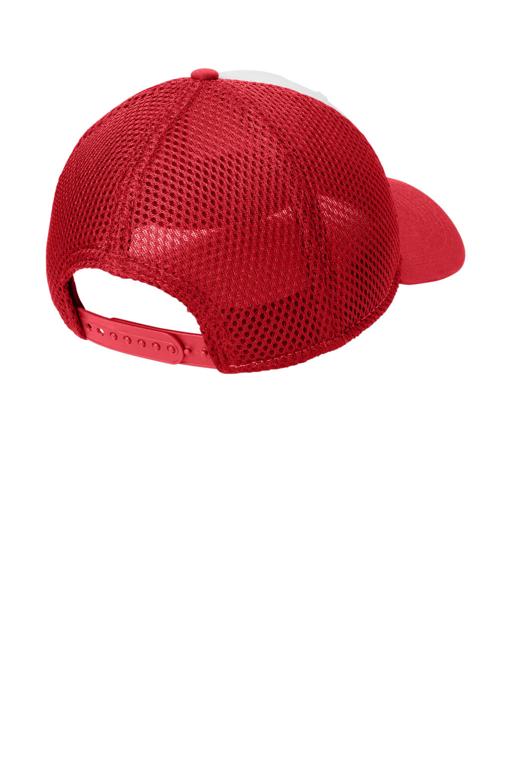 New Era Snapback Contrast Front Mesh Cap. NE204 - White/ Scarlet Red - back