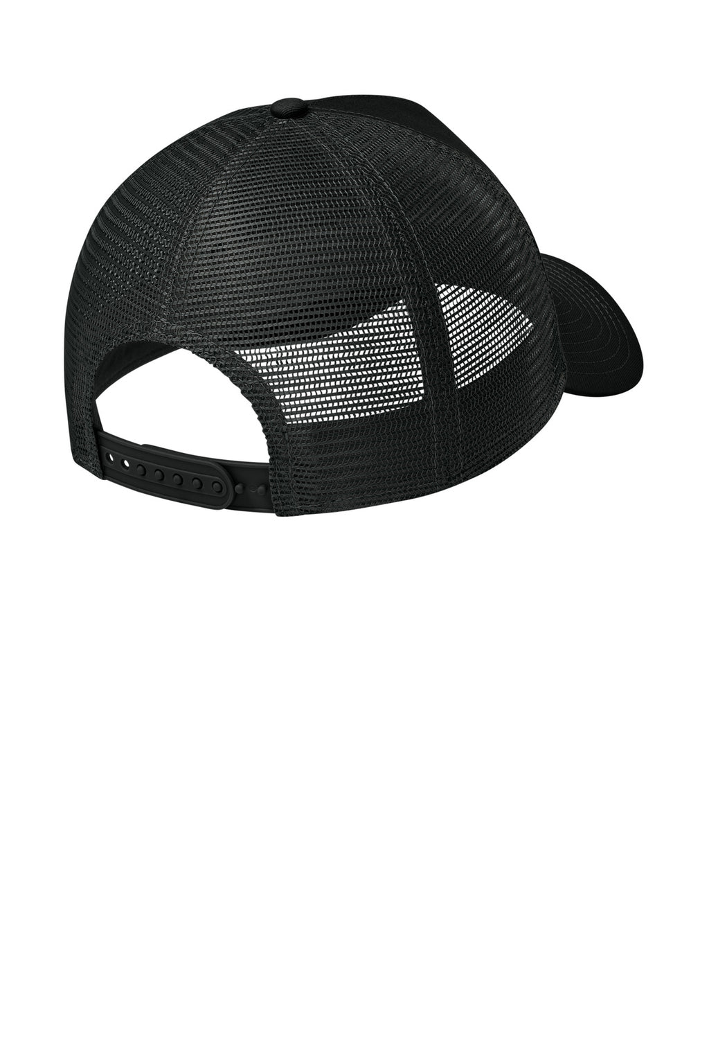 New Era Snapback Trucker Cap. NE205 - Flag Black/ Black - back