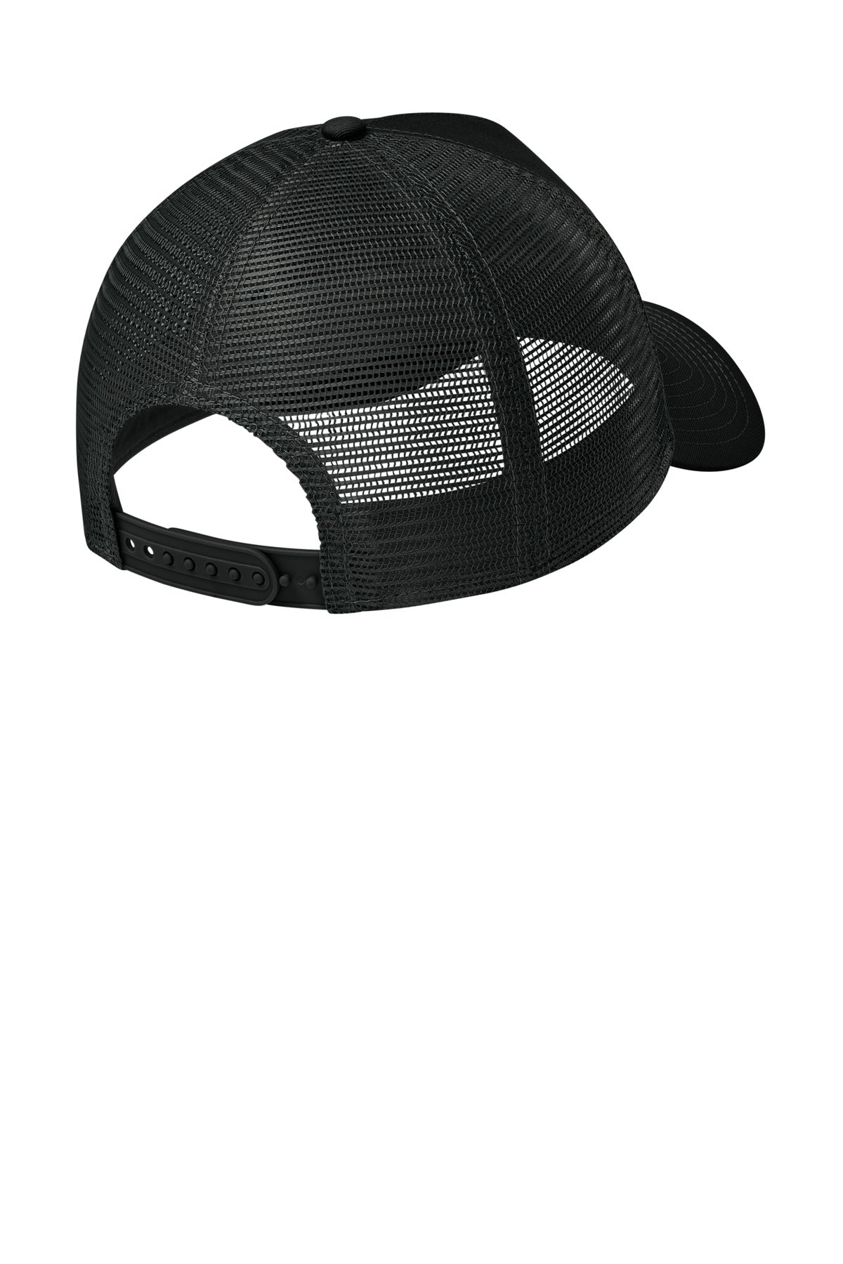 New Era Snapback Trucker Cap. NE205 - Flag Black/ Black - back