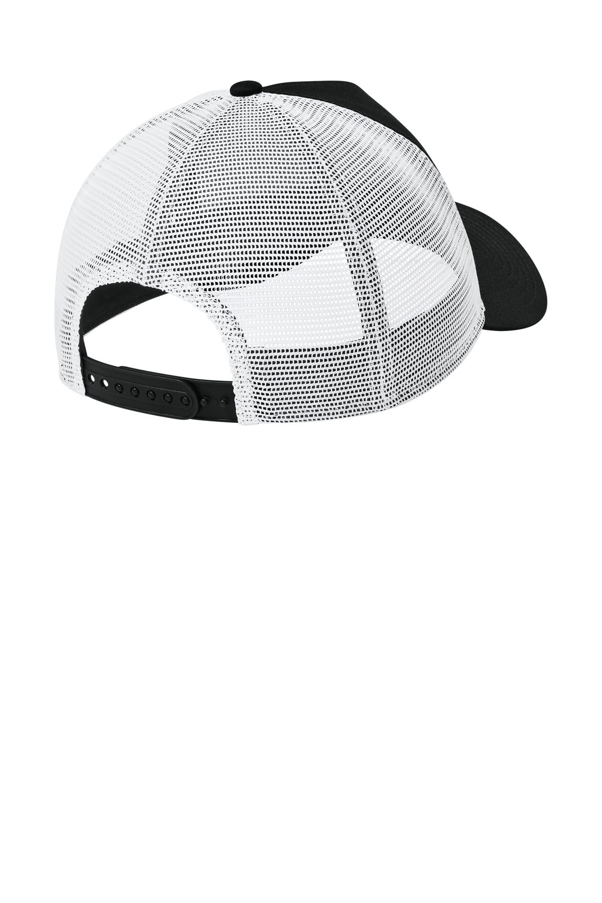 New Era Snapback Trucker Cap. NE205 - Flag Black/ White - back