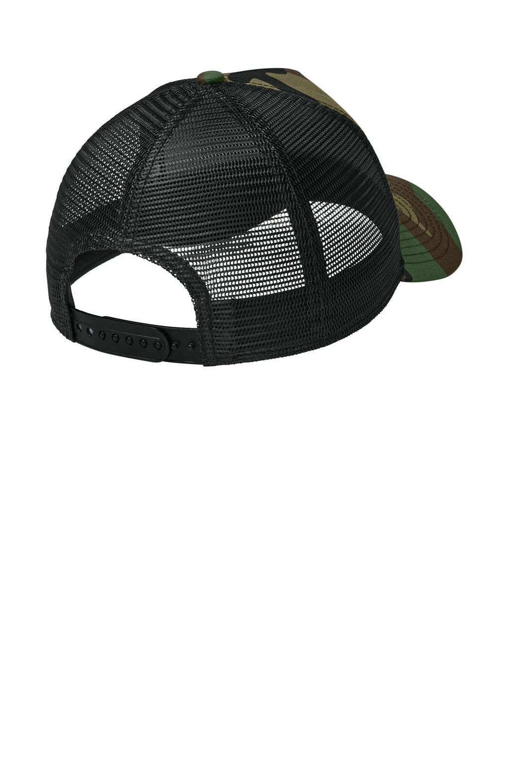 New Era Snapback Trucker Cap. NE205 - Flag Camo/ Black - back