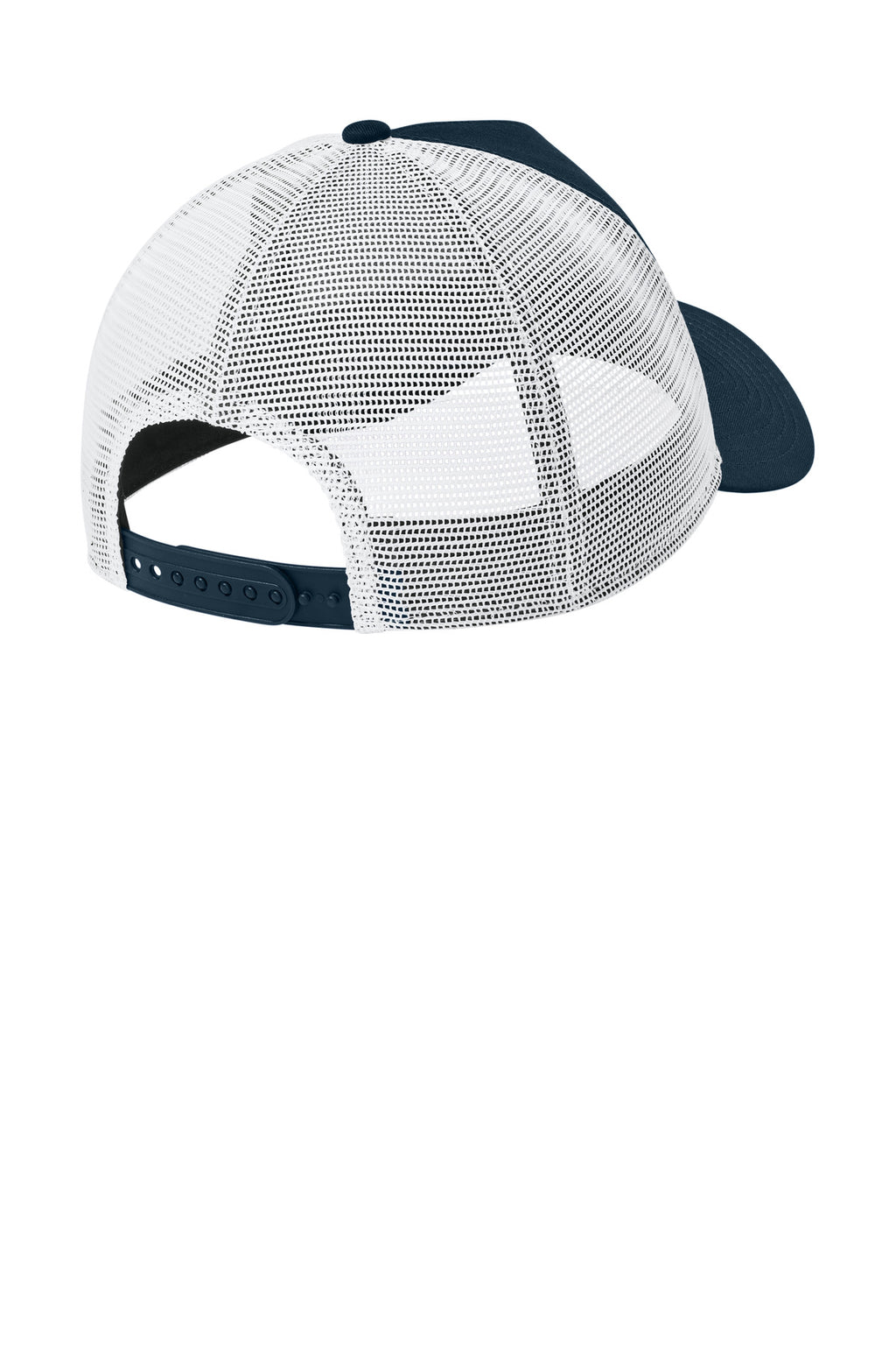 New Era Snapback Trucker Cap. NE205 - Flag Deep Navy/ White - back