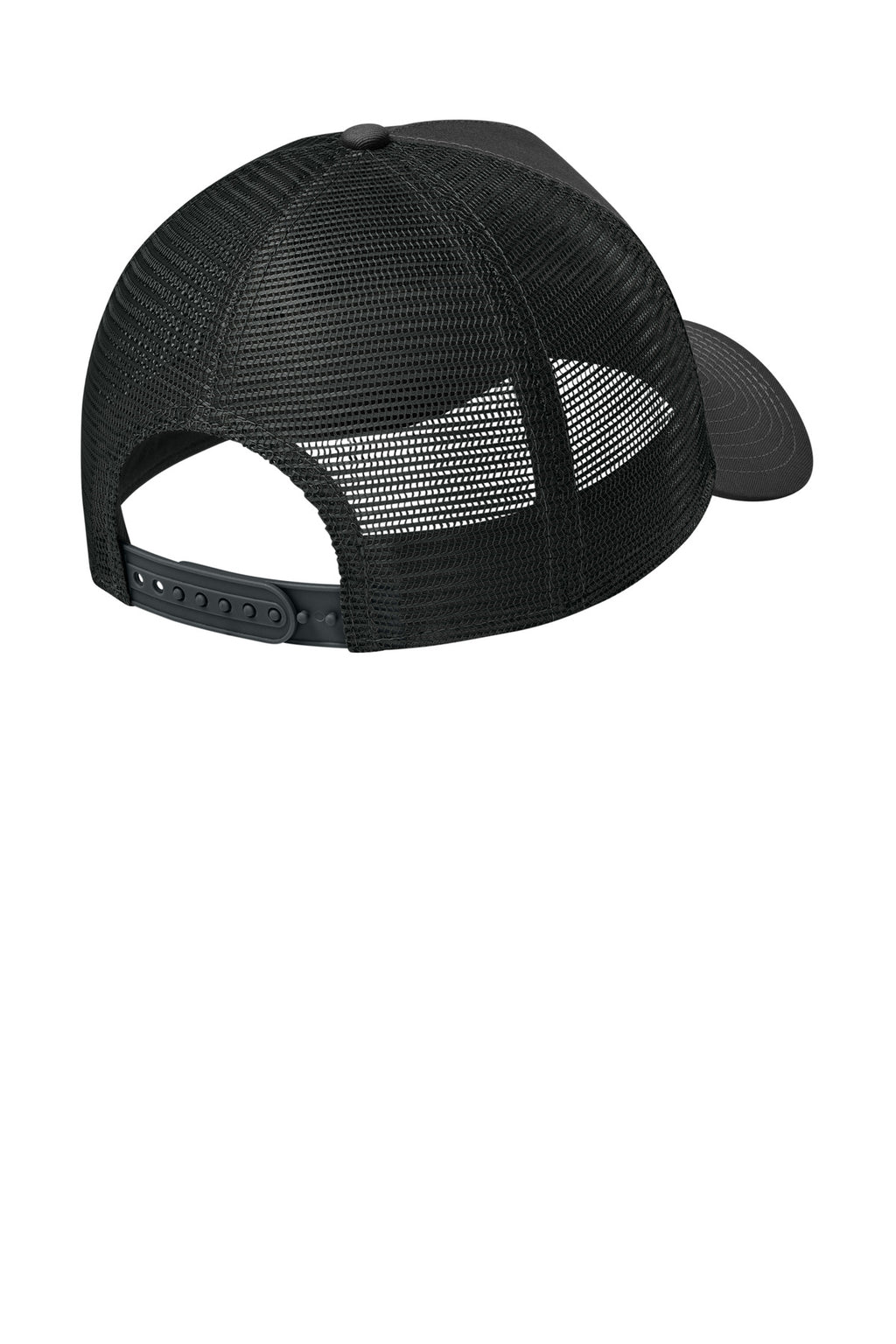 New Era Snapback Trucker Cap. NE205 - Flag Graphite/ Black - back