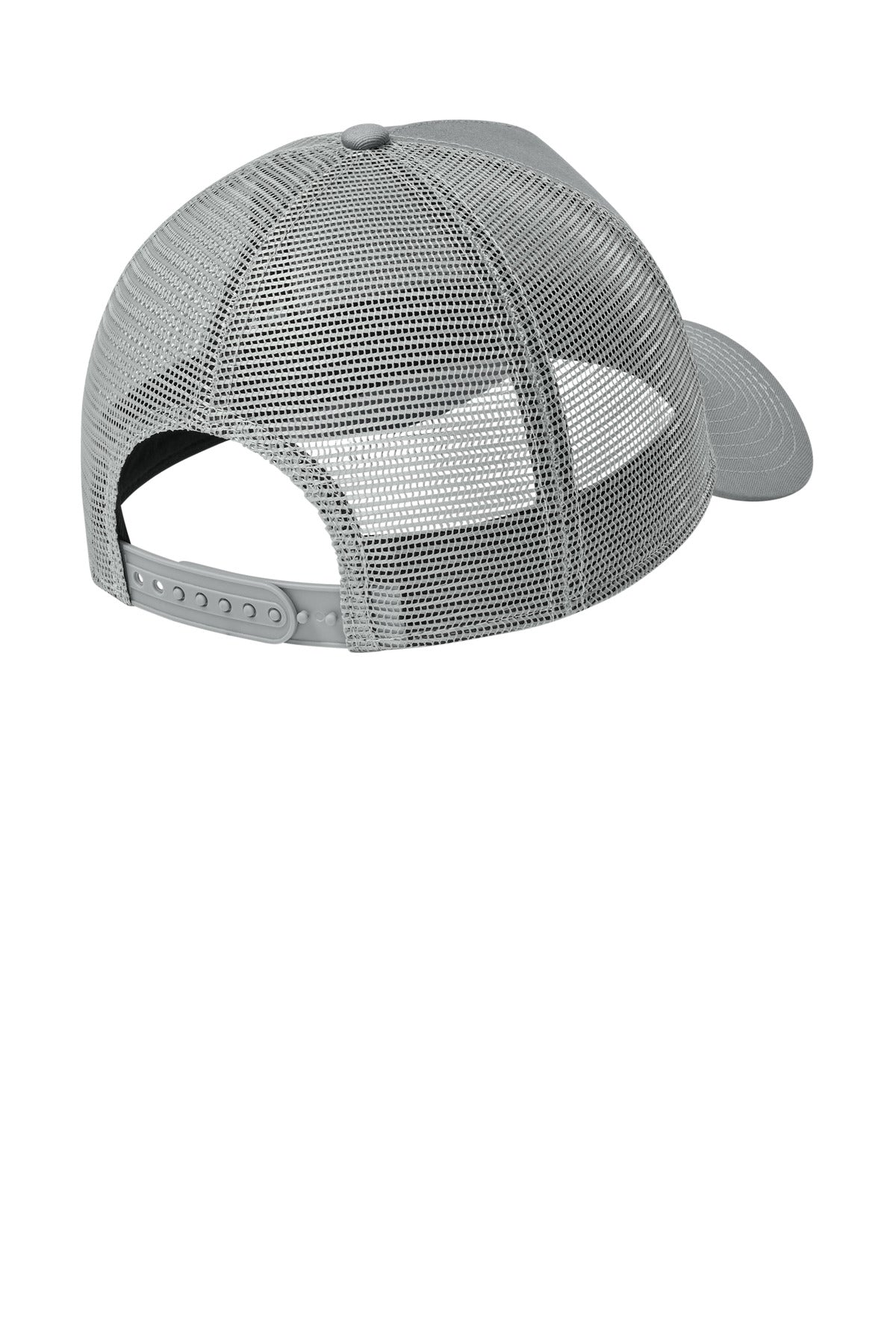 New Era Snapback Trucker Cap. NE205 - Flag Grey/ Grey - back