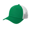 New Era Snapback Trucker Cap. NE205 - Kelly/ White - front