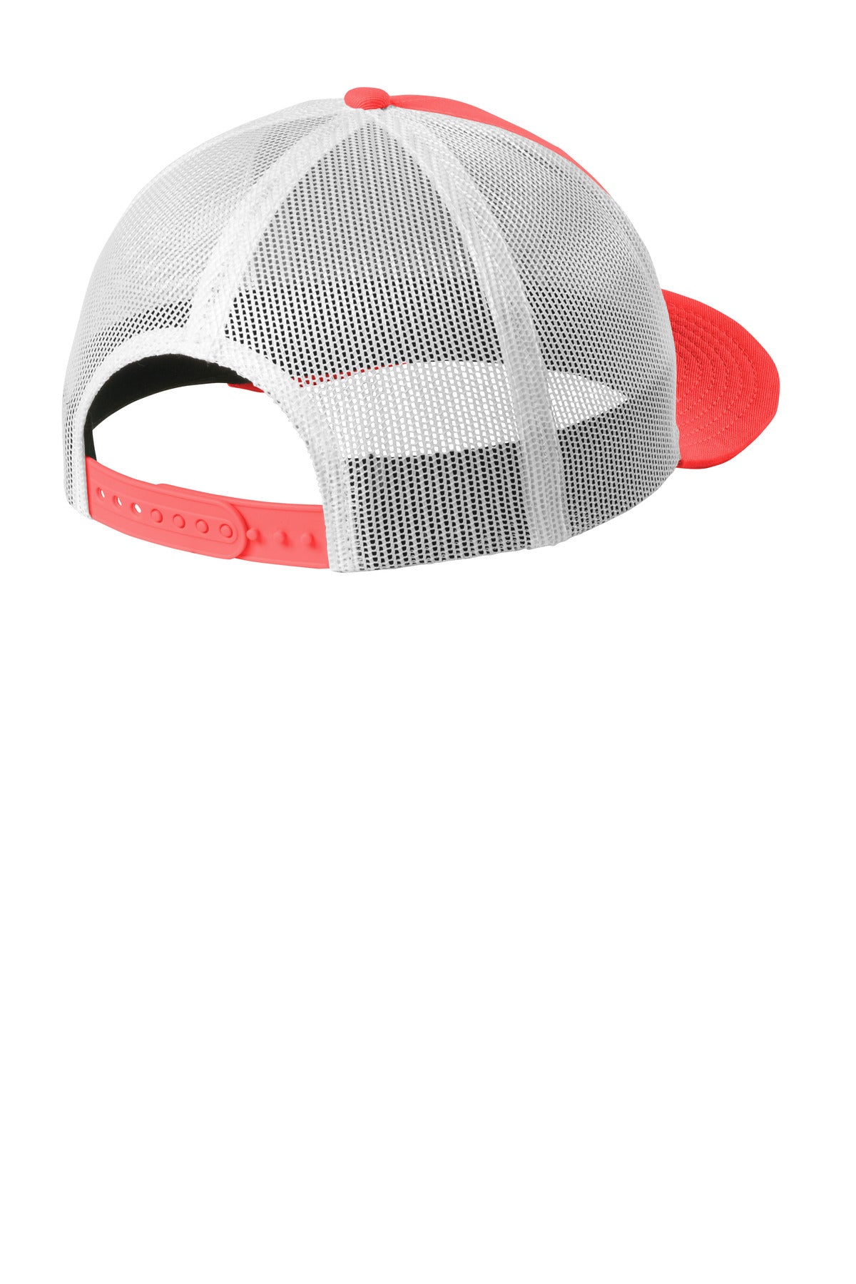 New Era Snapback Low Profile Trucker Cap NE207 - Coral/ White - back