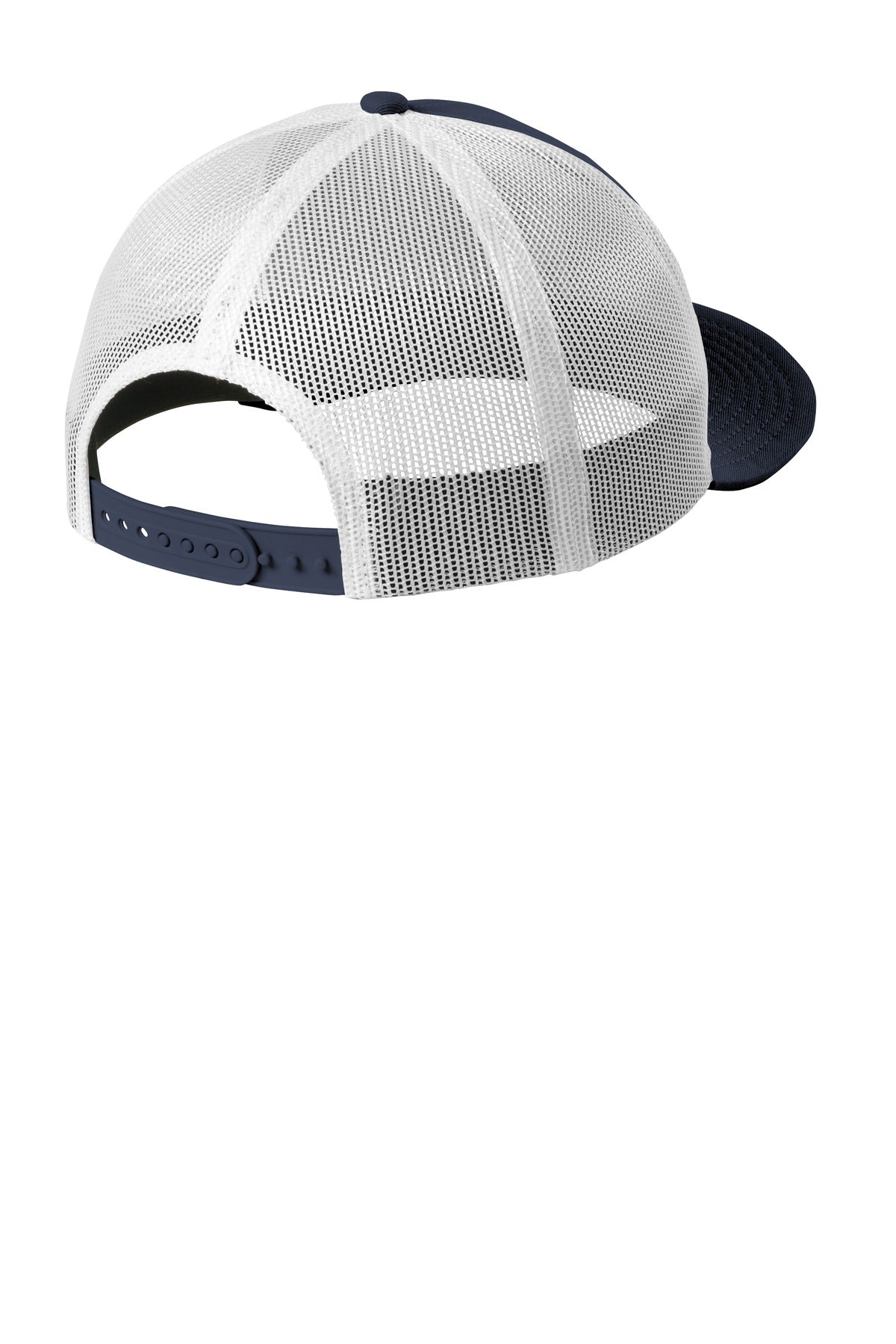 New Era Snapback Low Profile Trucker Cap NE207 - Deep Navy/ White - back