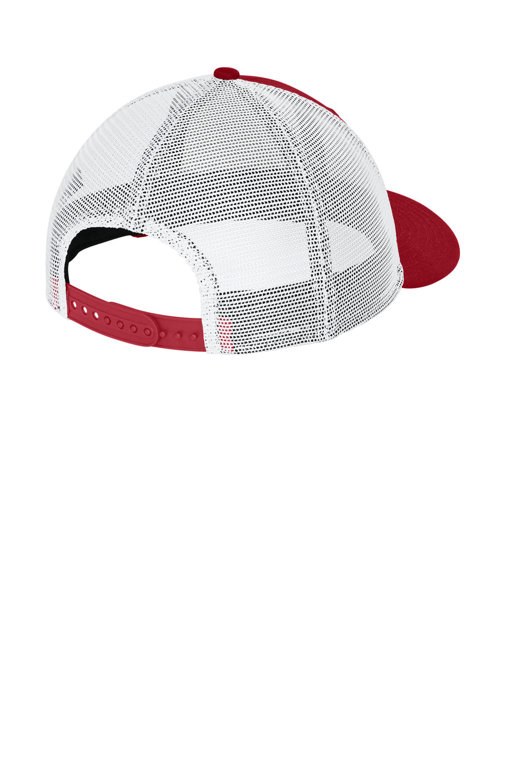 New Era Snapback Low Profile Trucker Cap NE207 - Flag Scarlet/ White - back