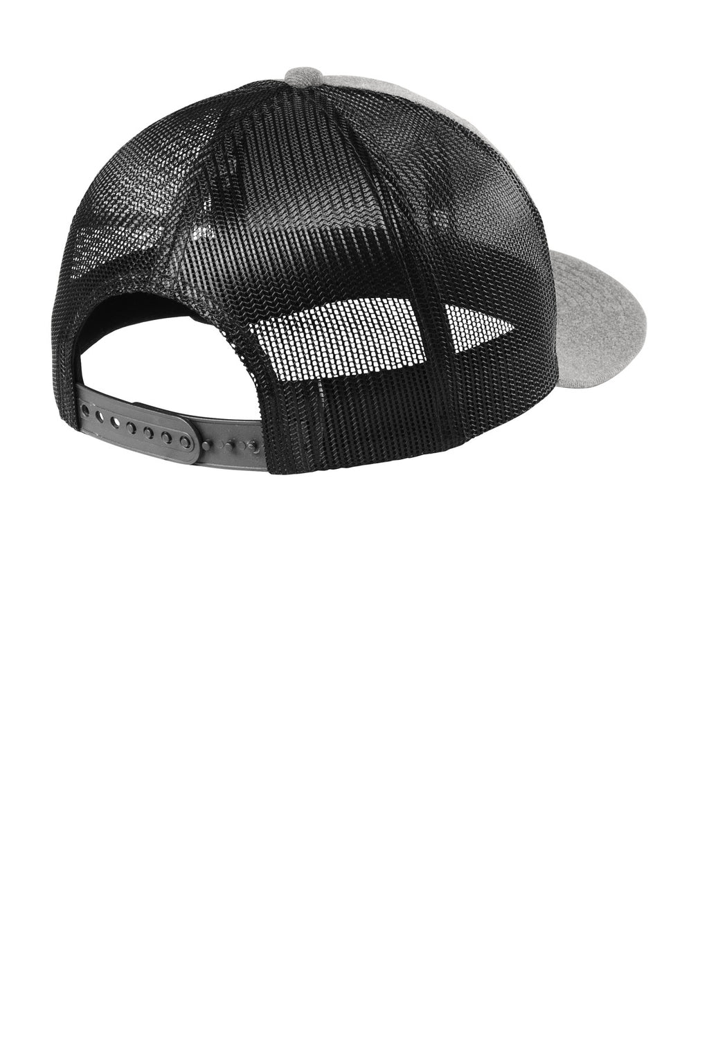 New Era Snapback Low Profile Trucker Cap NE207 - Heather Grey/ Black - back