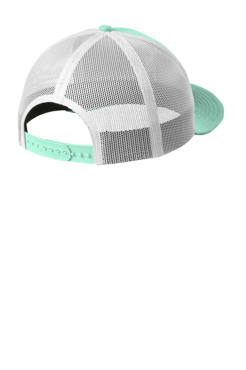 New Era Snapback Low Profile Trucker Cap NE207 - Mint/ White - back
