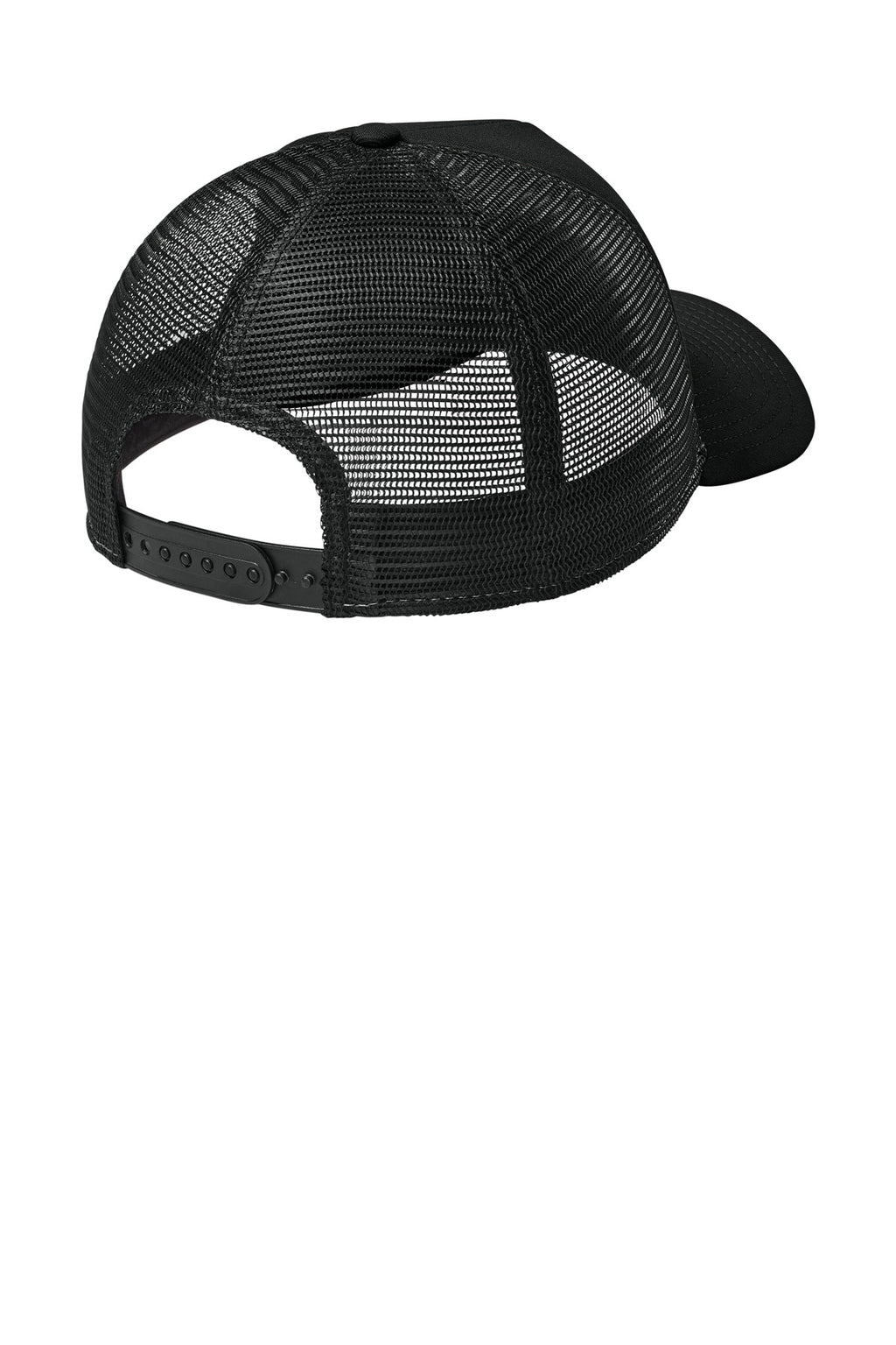 New Era A-Frame Snapback Mesh Back Cap NE212 - Flag Black/ Black - back