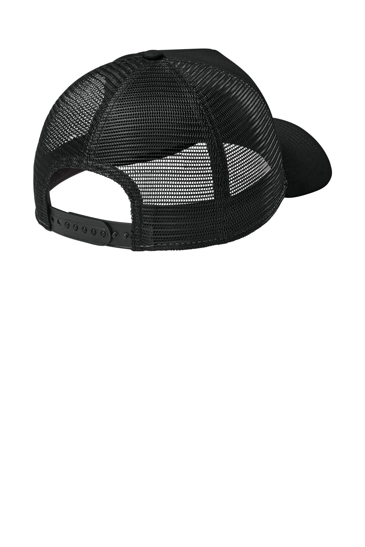 New Era A-Frame Snapback Mesh Back Cap NE212 - Flag Black/ Black - back
