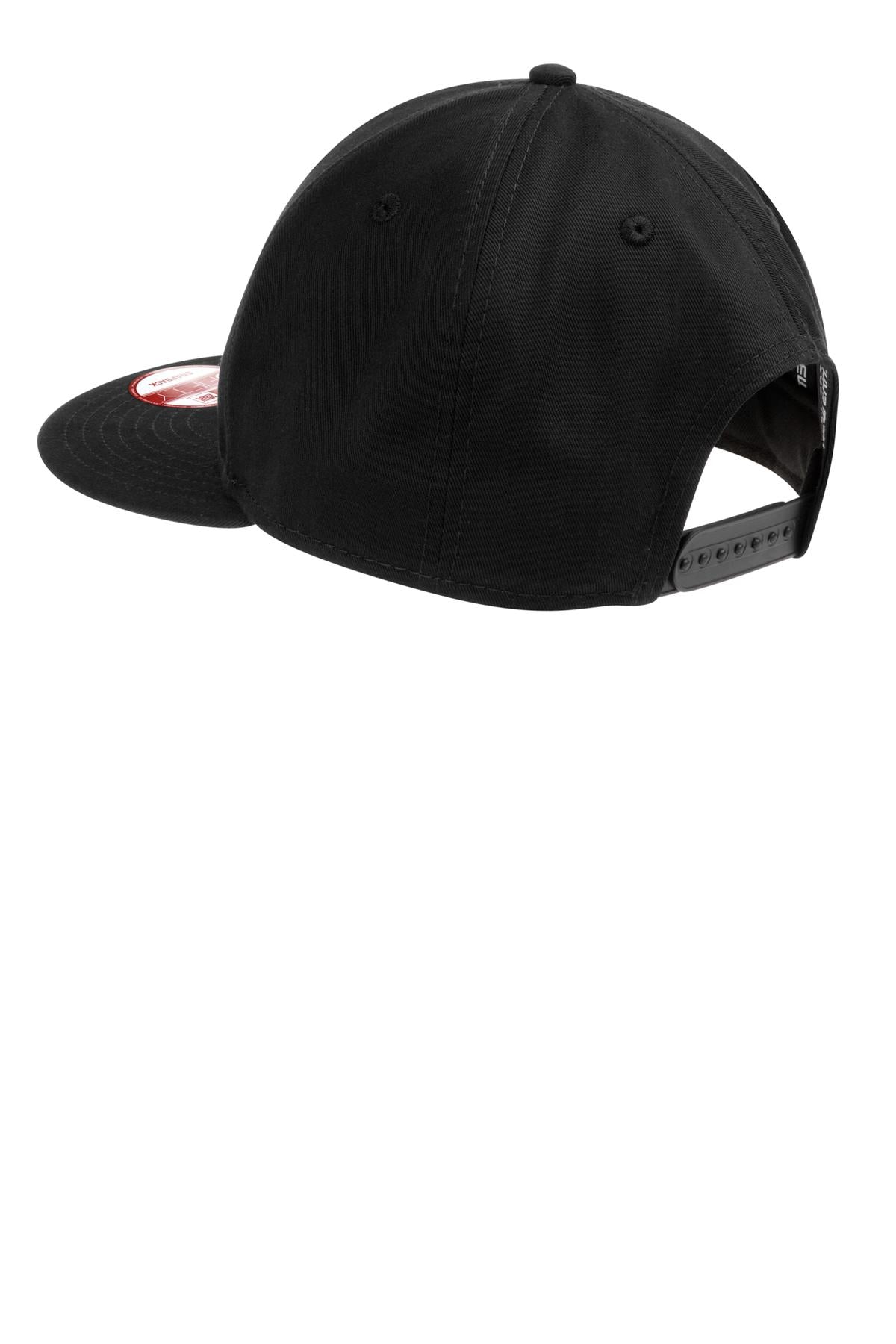 New Era - Flat Bill Snapback Cap. NE400 - Black - back
