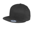 New Era - Flat Bill Snapback Cap. NE400 - Black - front