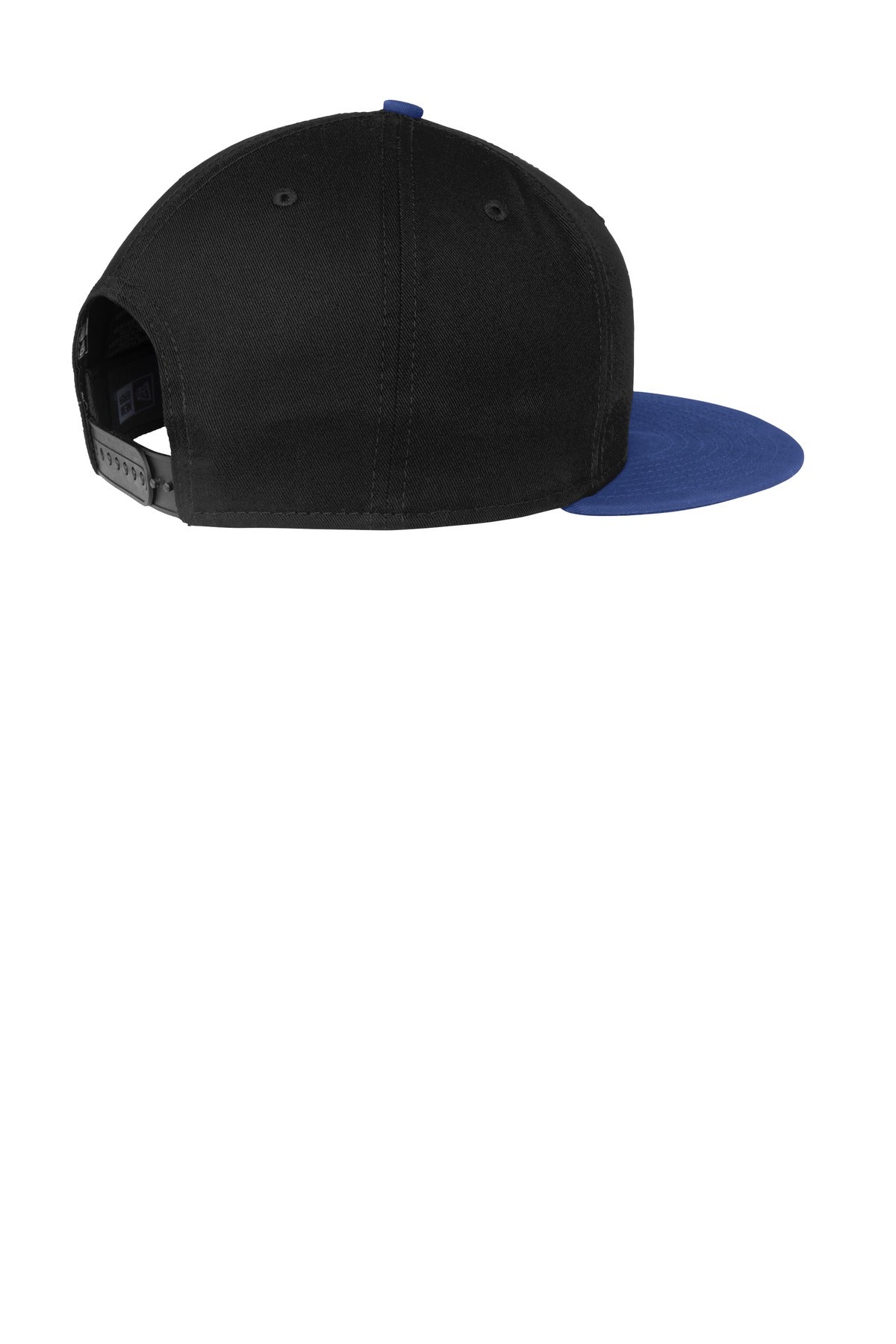 New Era - Flat Bill Snapback Cap. NE400 - Black/ Royal - back