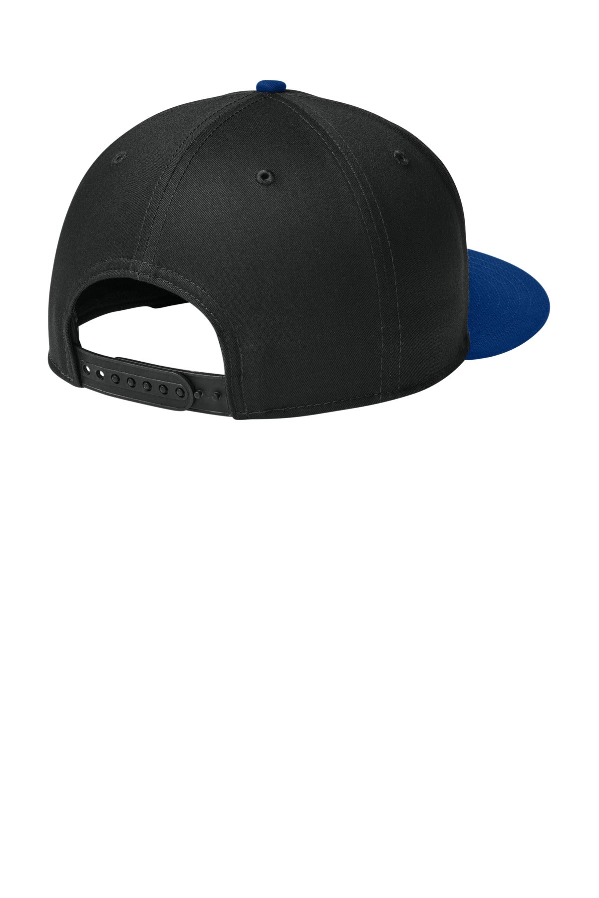 New Era - Flat Bill Snapback Cap. NE400 - Flag Black/ Royal - back