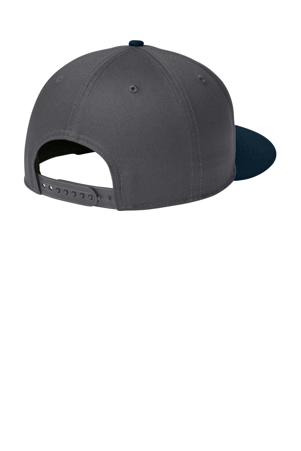 New Era - Flat Bill Snapback Cap. NE400 - Flag Charcoal/ Deep Navy - back