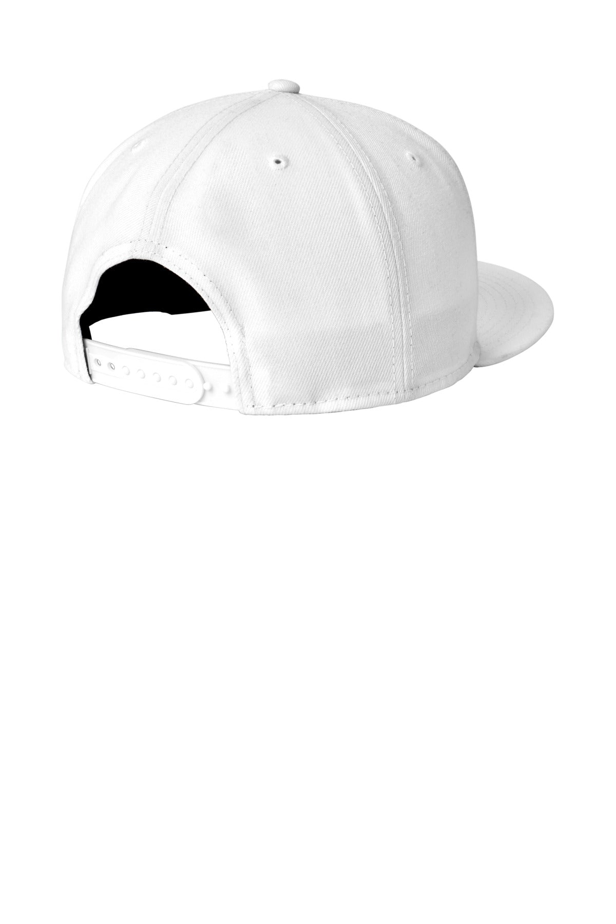 New Era Standard Fit Flat Bill Snapback Cap NE4020 - White - back
