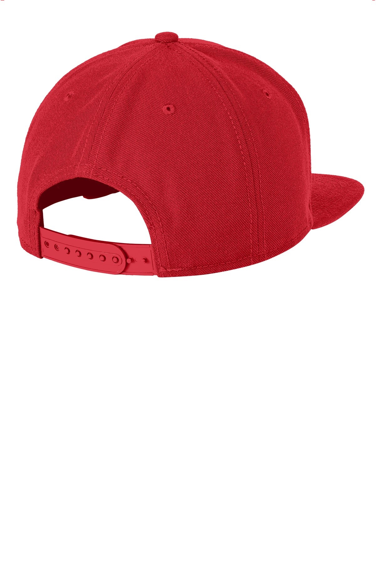 DISCONTINUED New Era Original Fit Flat Bill Snapback Cap. NE402 - Scarlet - back